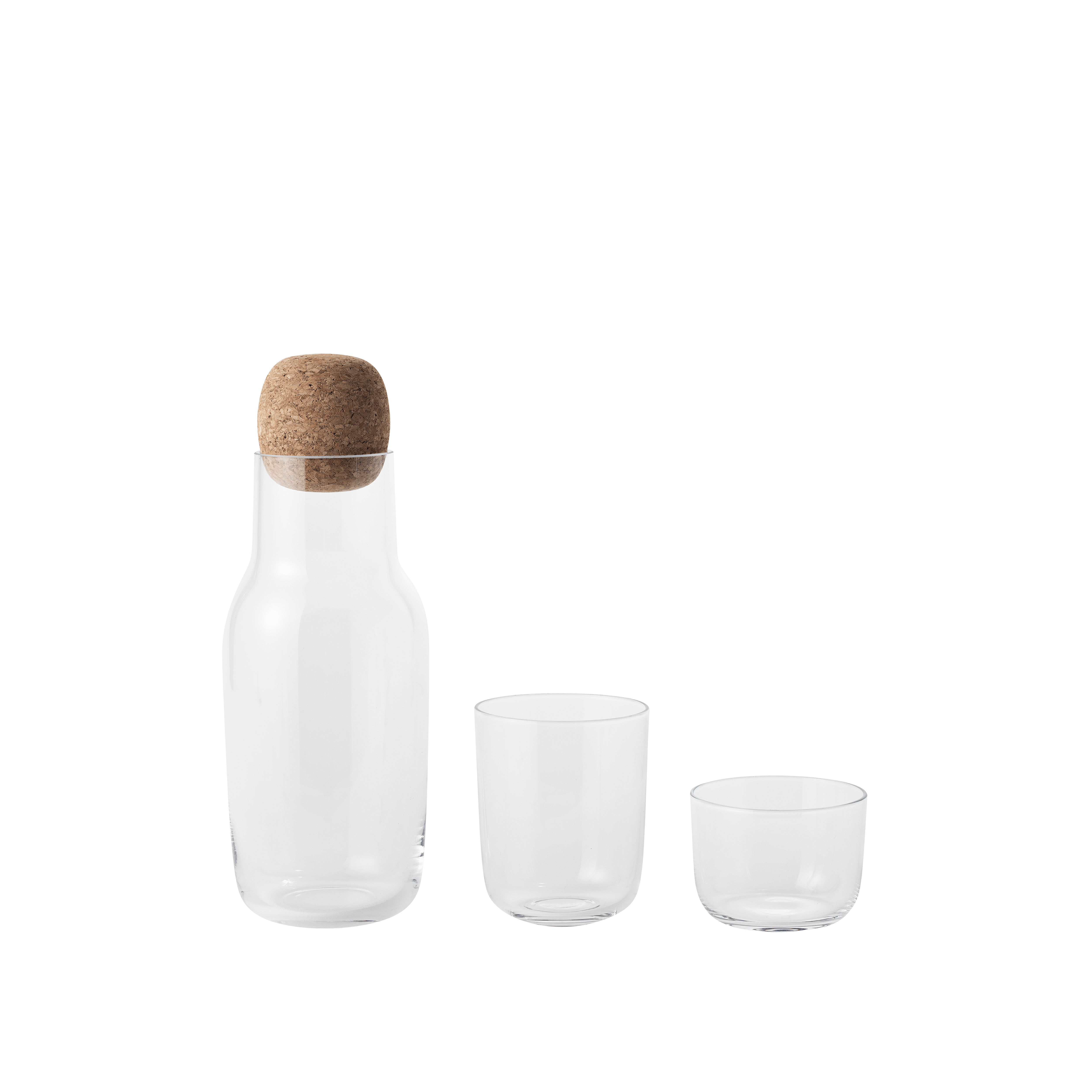 Set von Gläsern CORKY aus transparentem Glas