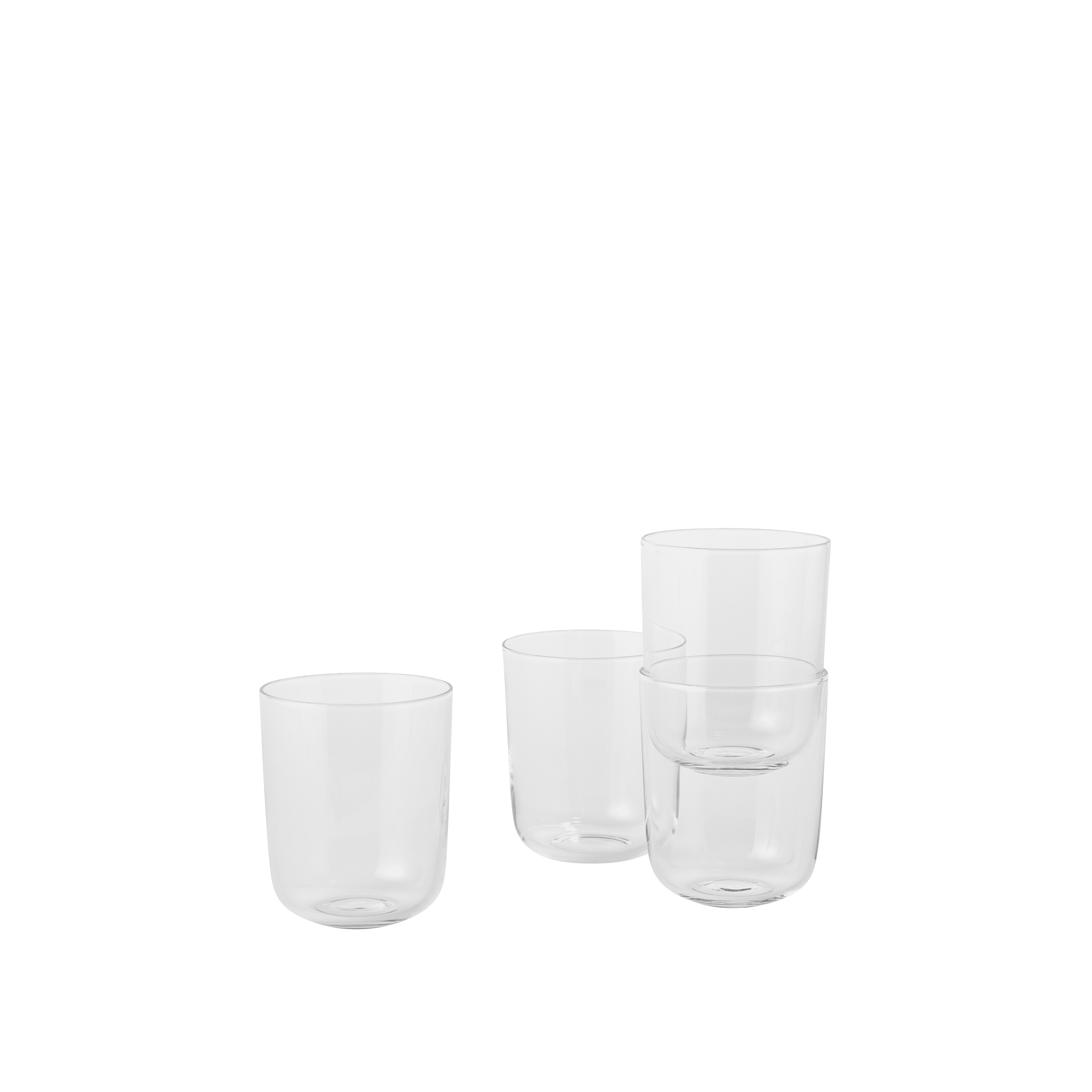 Set von Gläsern CORKY aus transparentem Glas