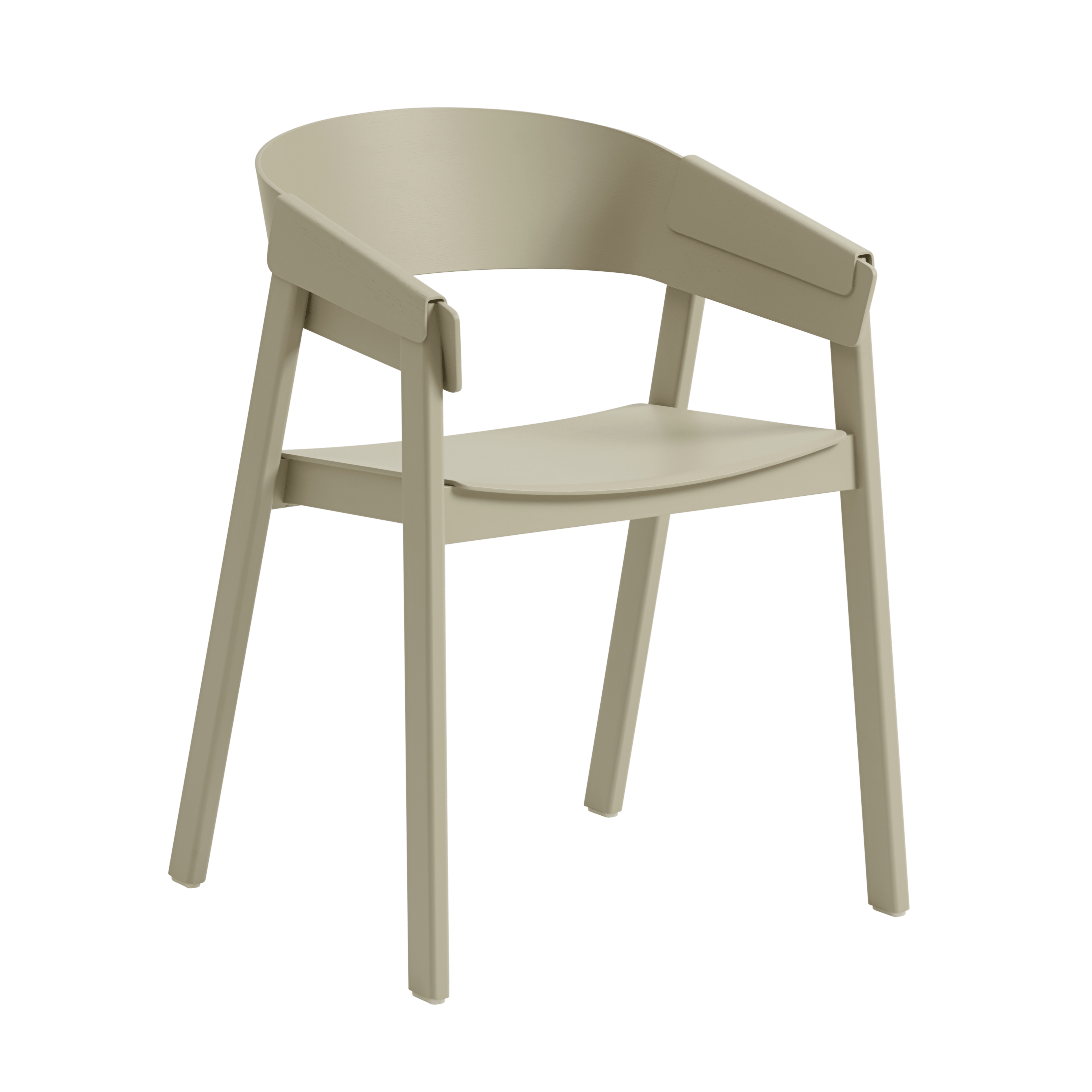 COVER Armchair with Armrests in Dark Beige