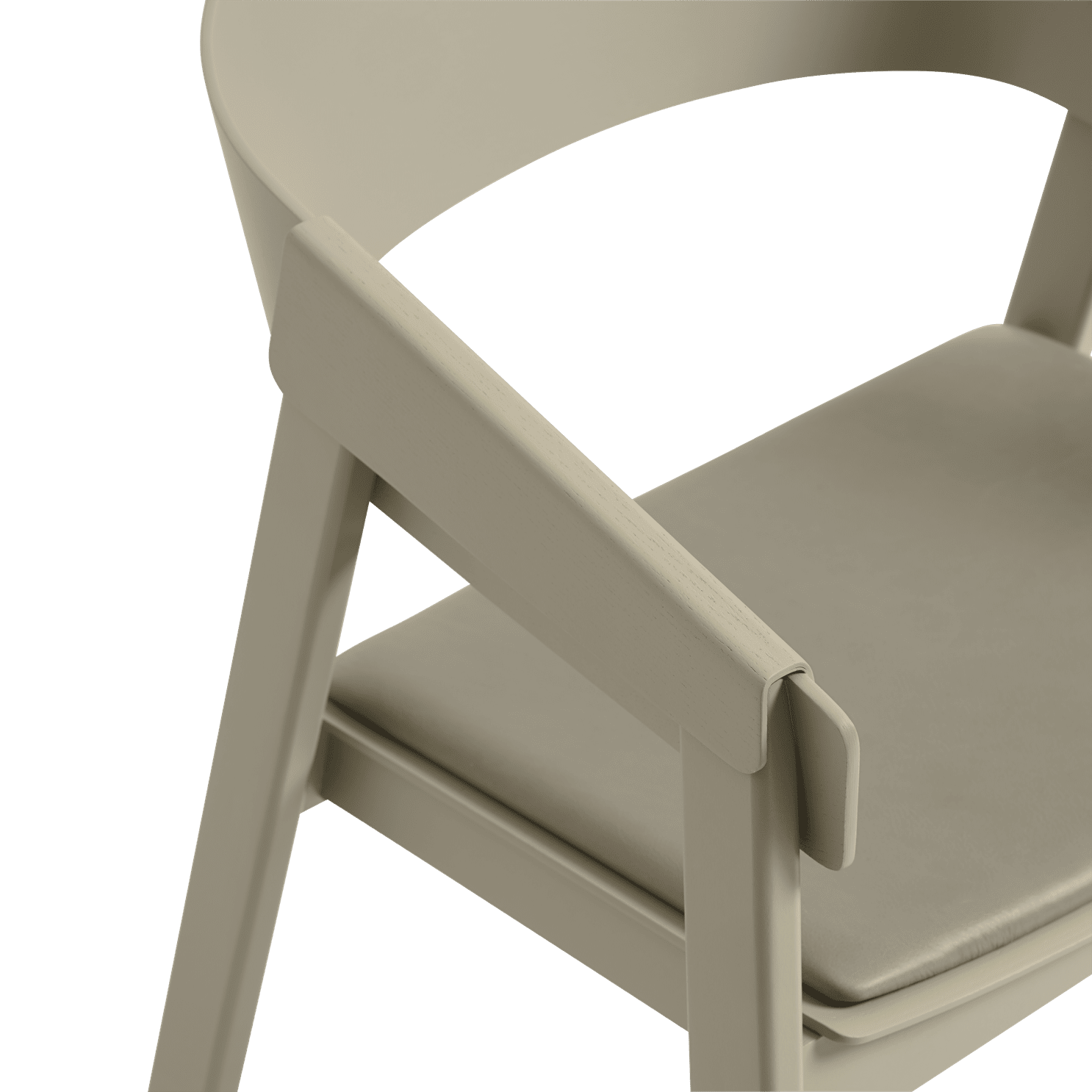 Krzesło z podłokietnikami COVER personalizowane z ciemnobeżową podstawą
