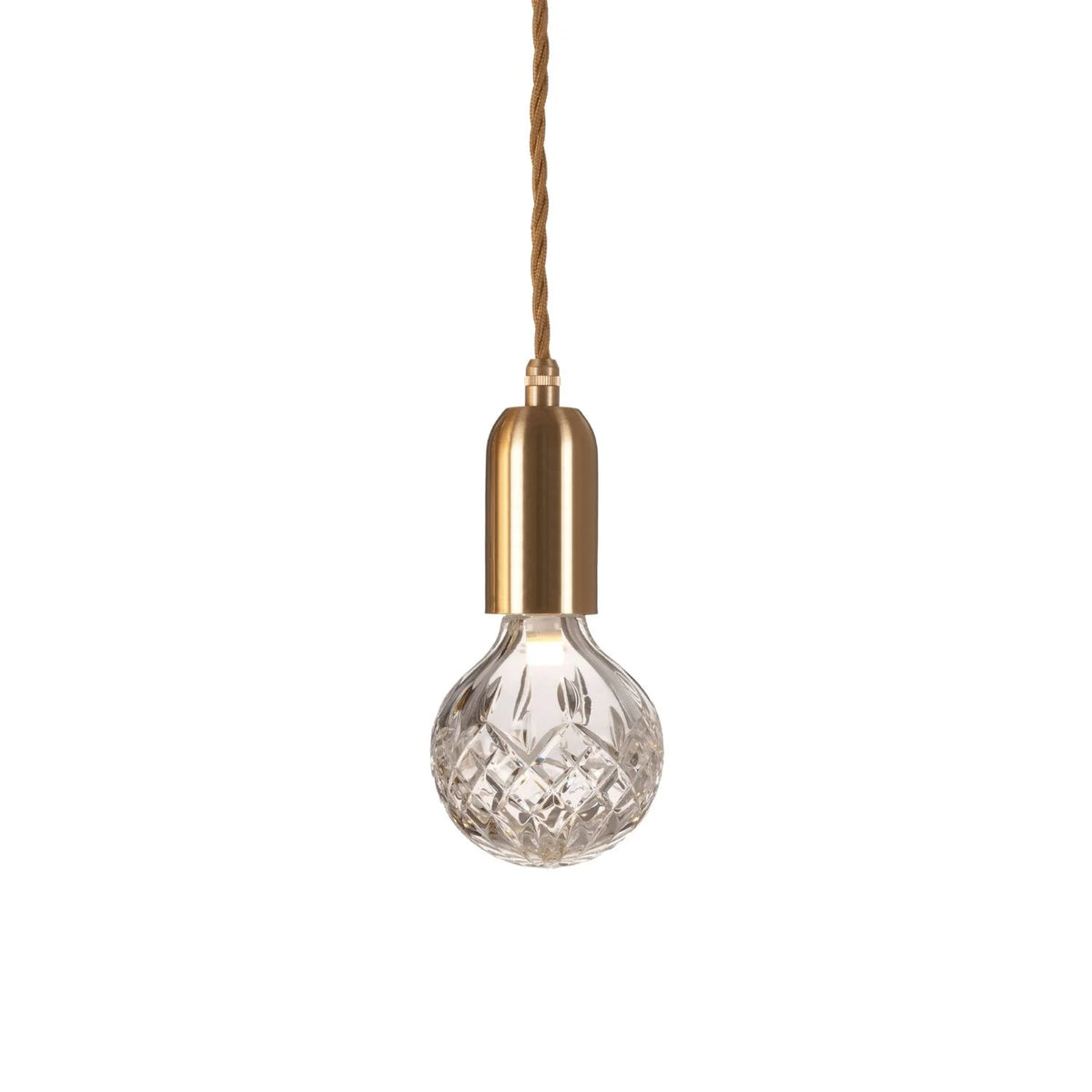Lampa wisząca CRYSTAL BULB szkło kryształowe z mosiężnym wykończeniem