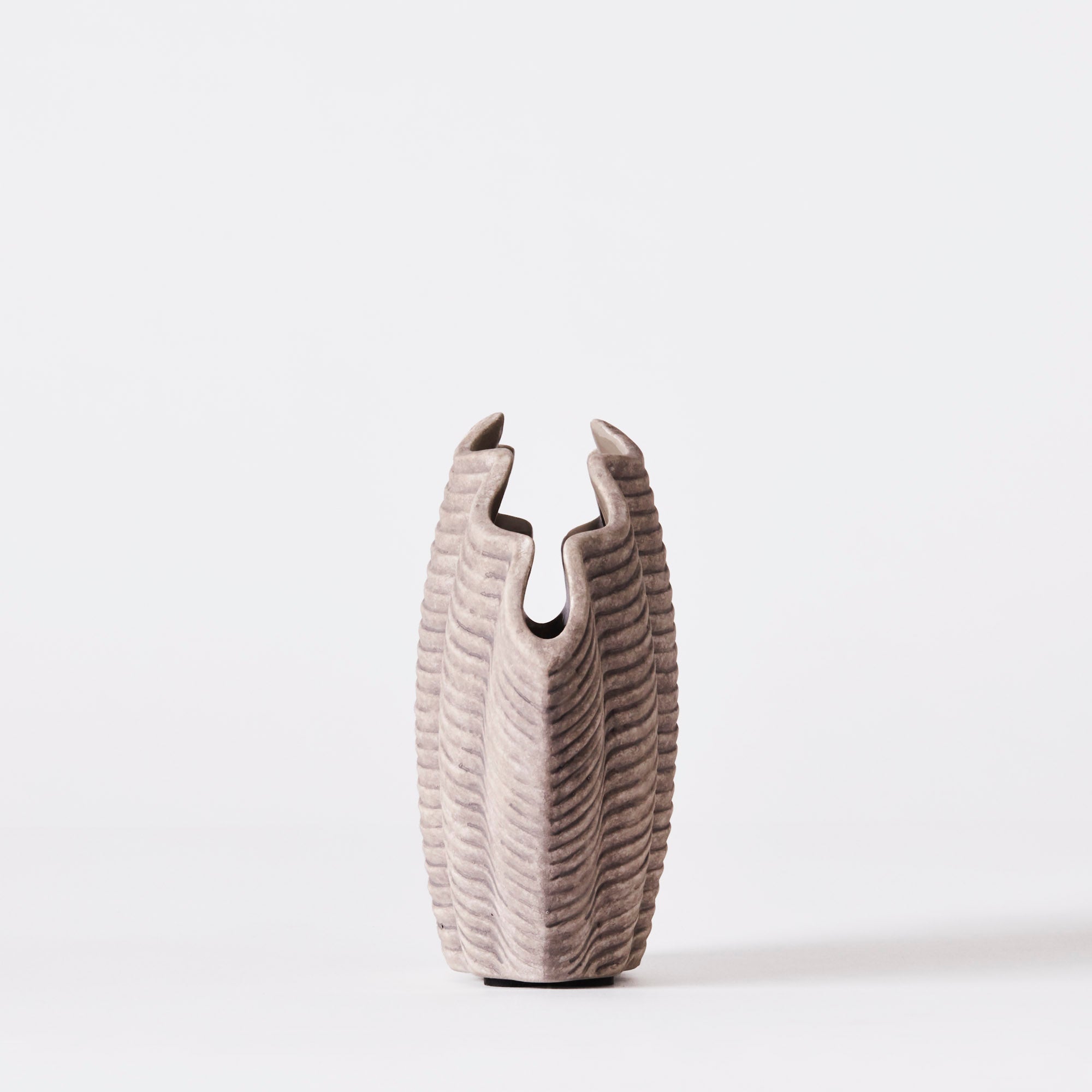 Vase CONCHA graue Keramik