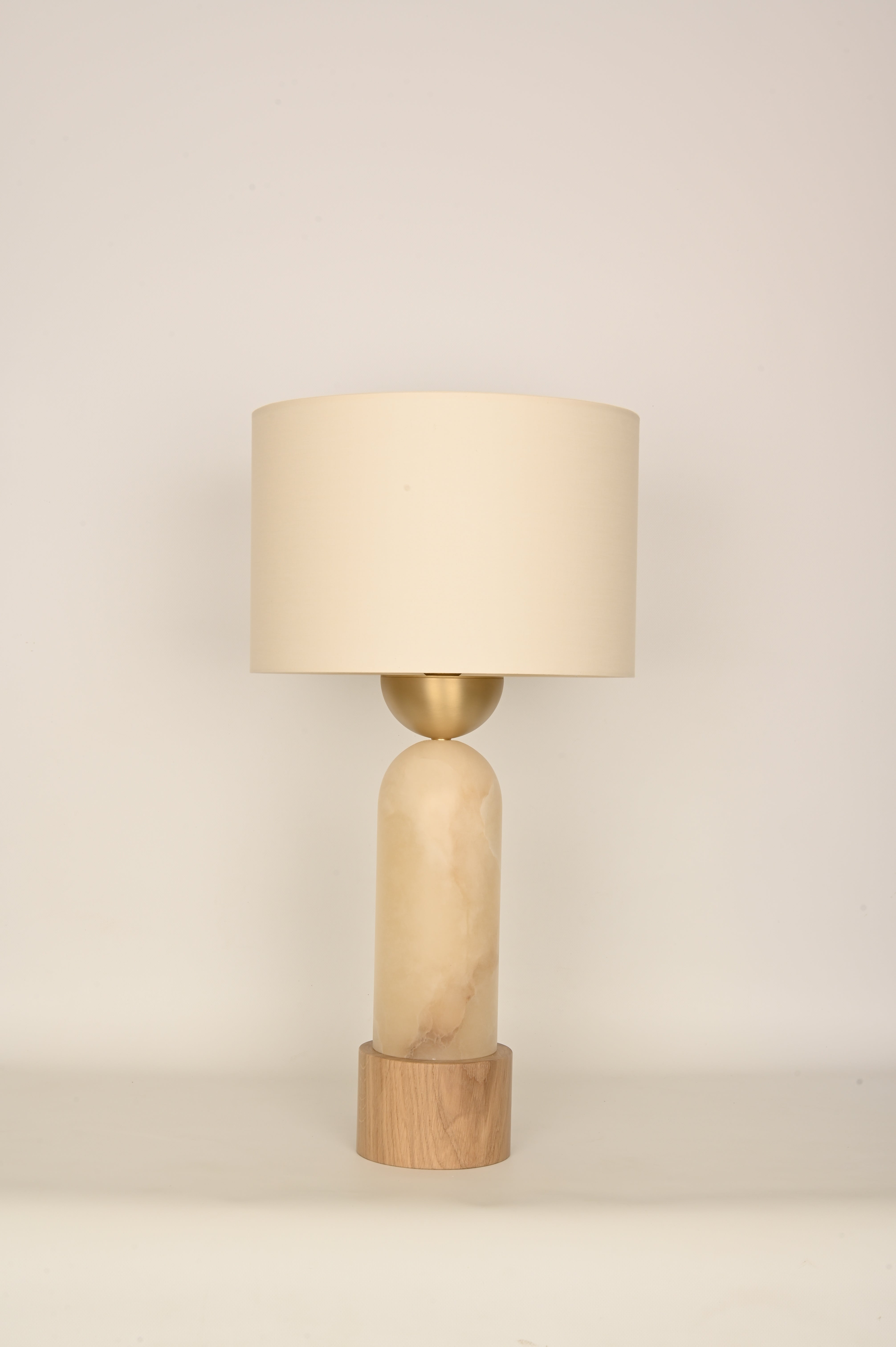 Lampa stołowa PEONA KELO biały alabaster