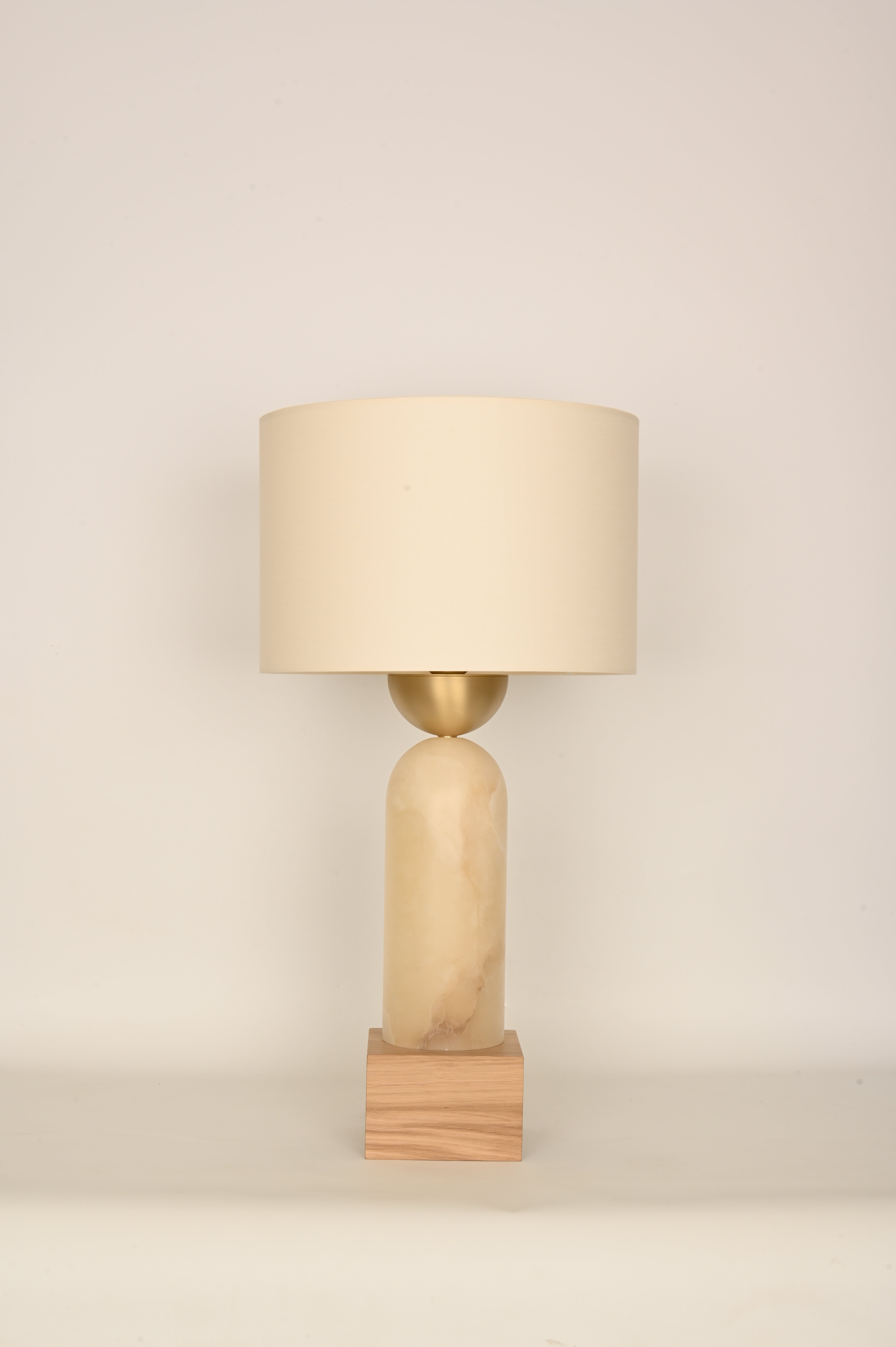 Lampa stołowa PEONA KELO biały alabaster
