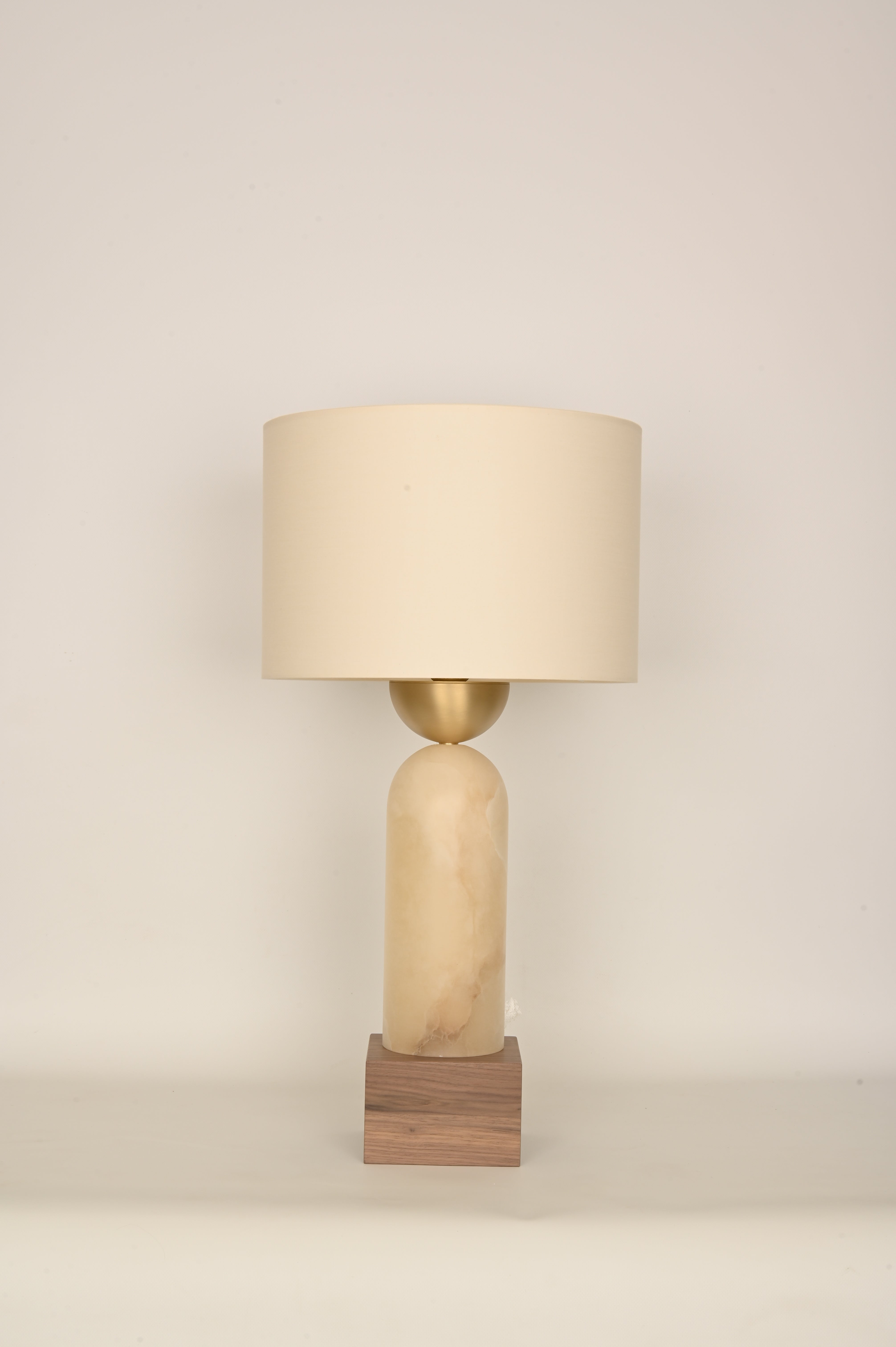 Lampa stołowa PEONA KELO biały alabaster