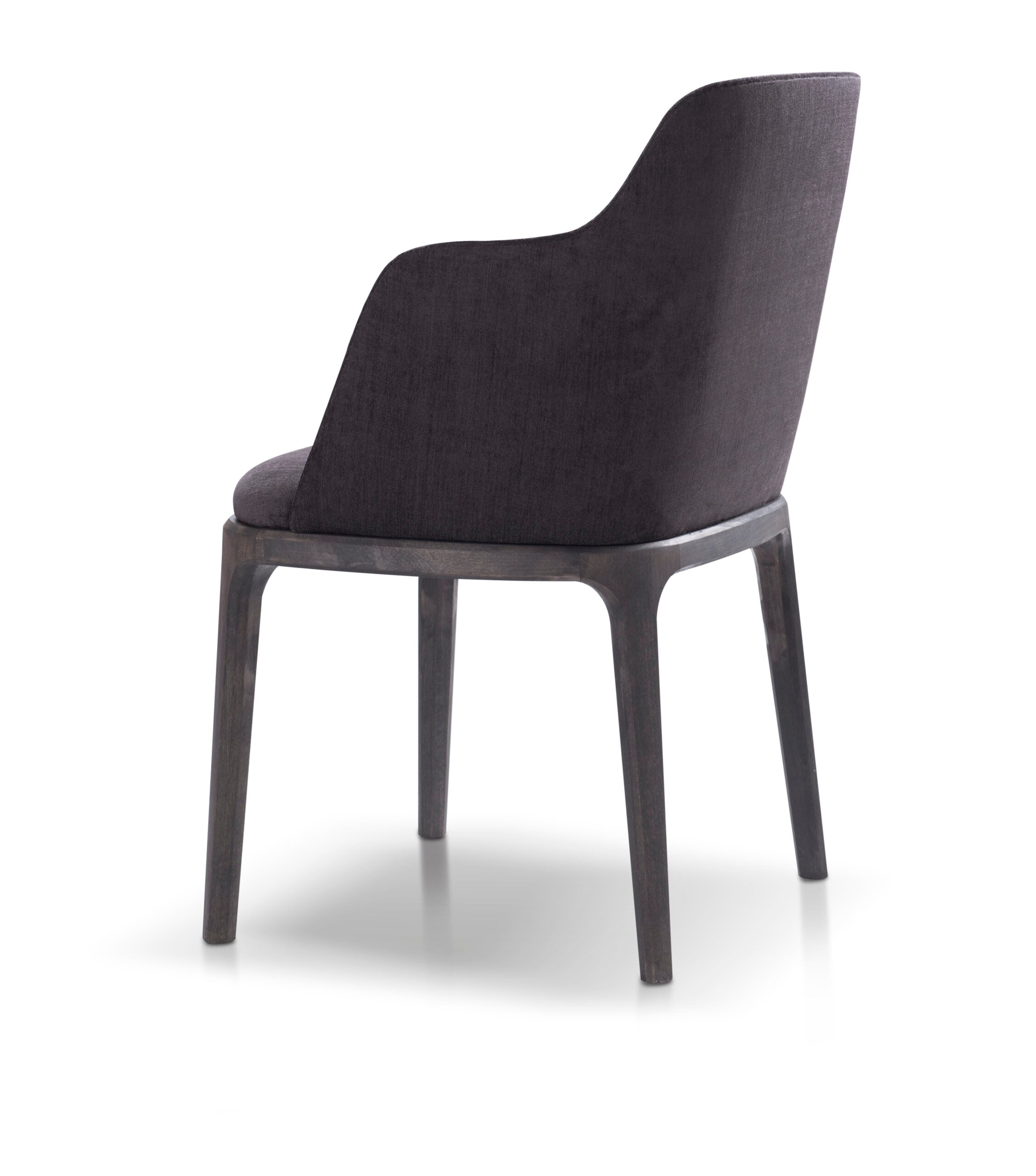 APRIL II Armchair with Wooden Base and Upholstered Seat