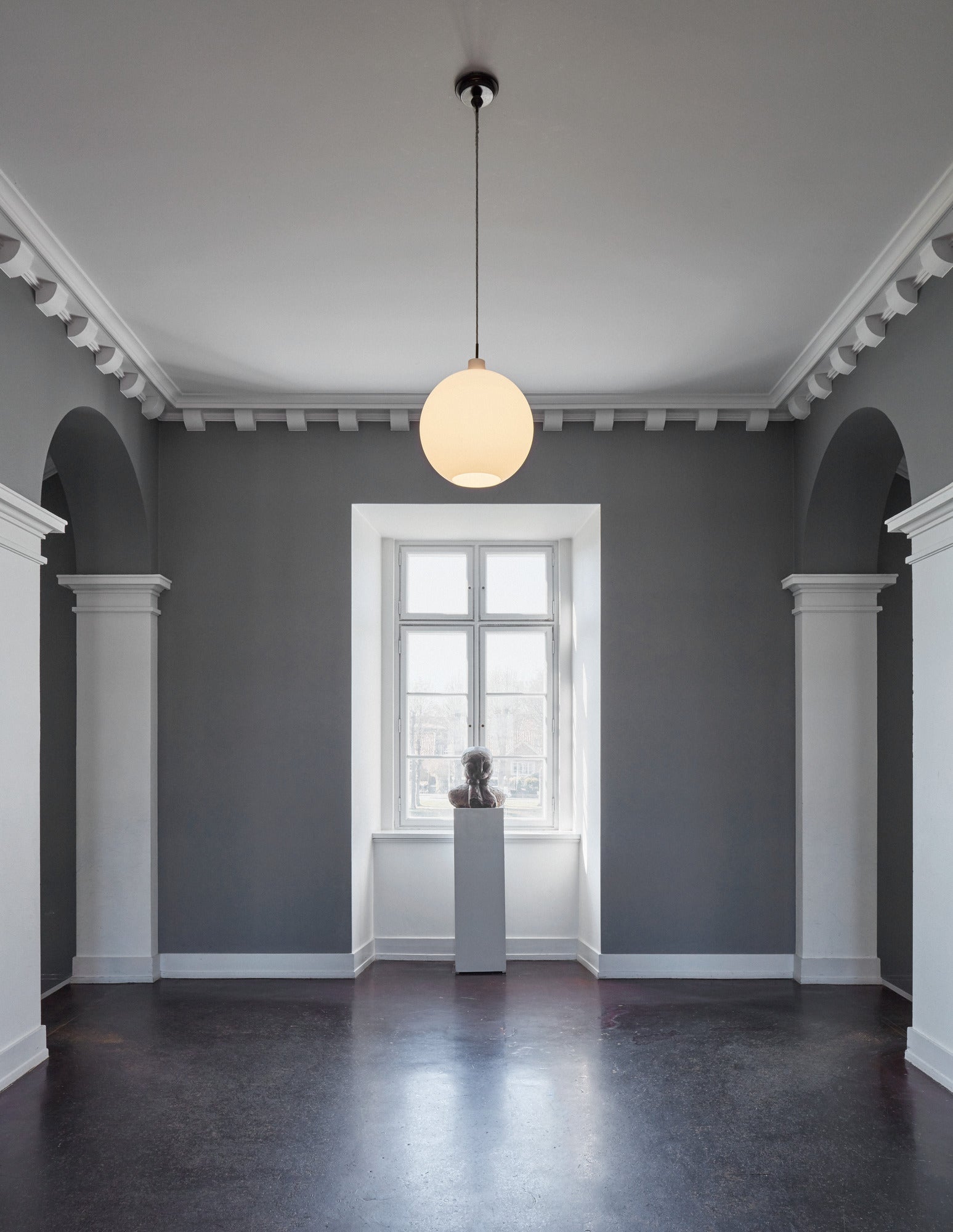 Lampa wisząca WOHLERT białe szkło