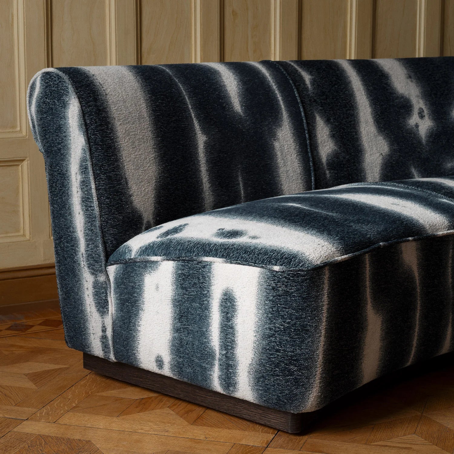Sofa PARIS blauer Chenille