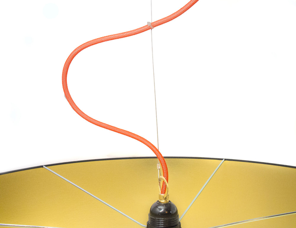 Lampa wisząca ALEXIS czarny ze złotym środkiem