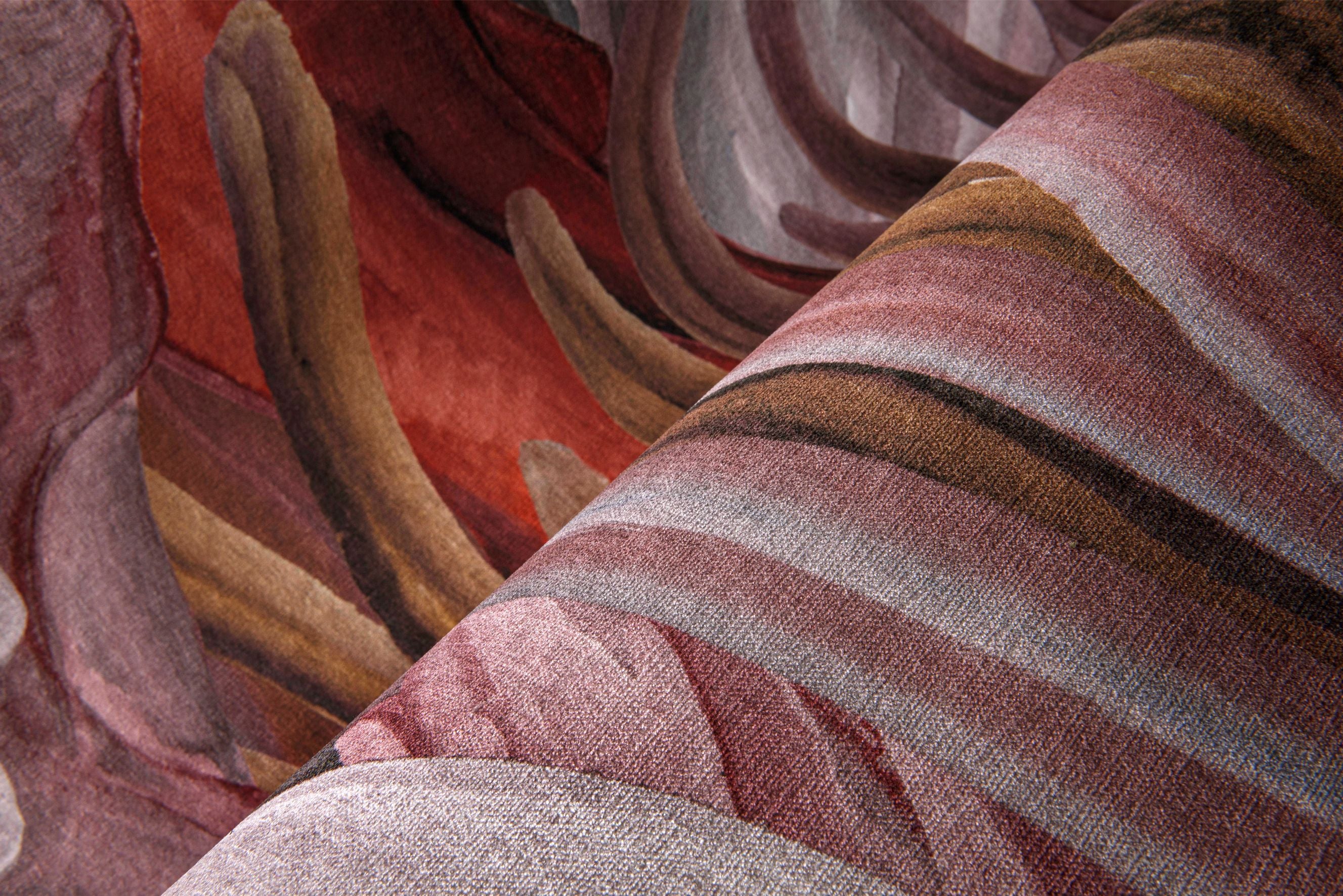 Textile mural SECRET SILHOUETTES burgundy