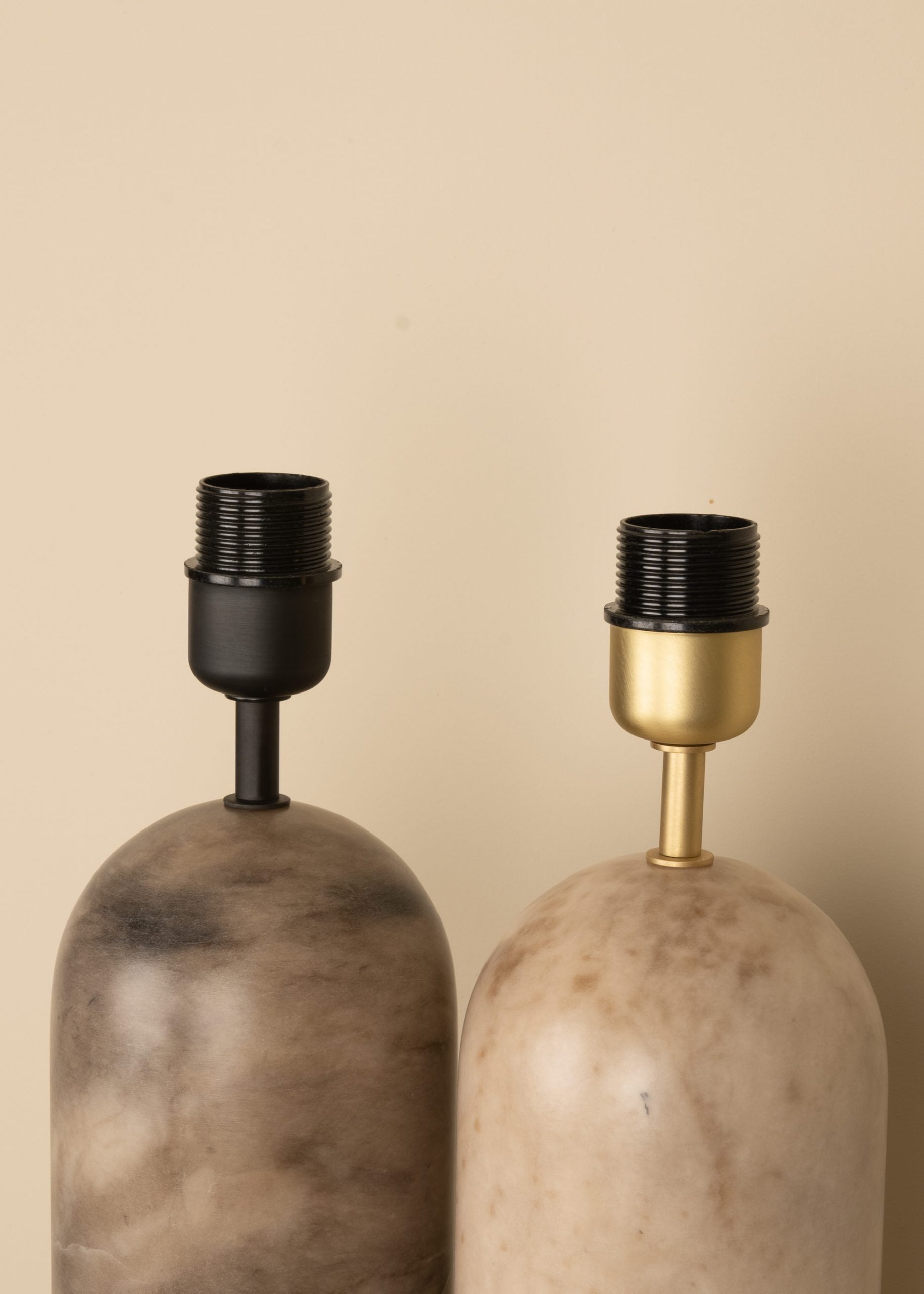 Lampa stołowa PURA KELO DOUBLE ciemny beżowy alabaster