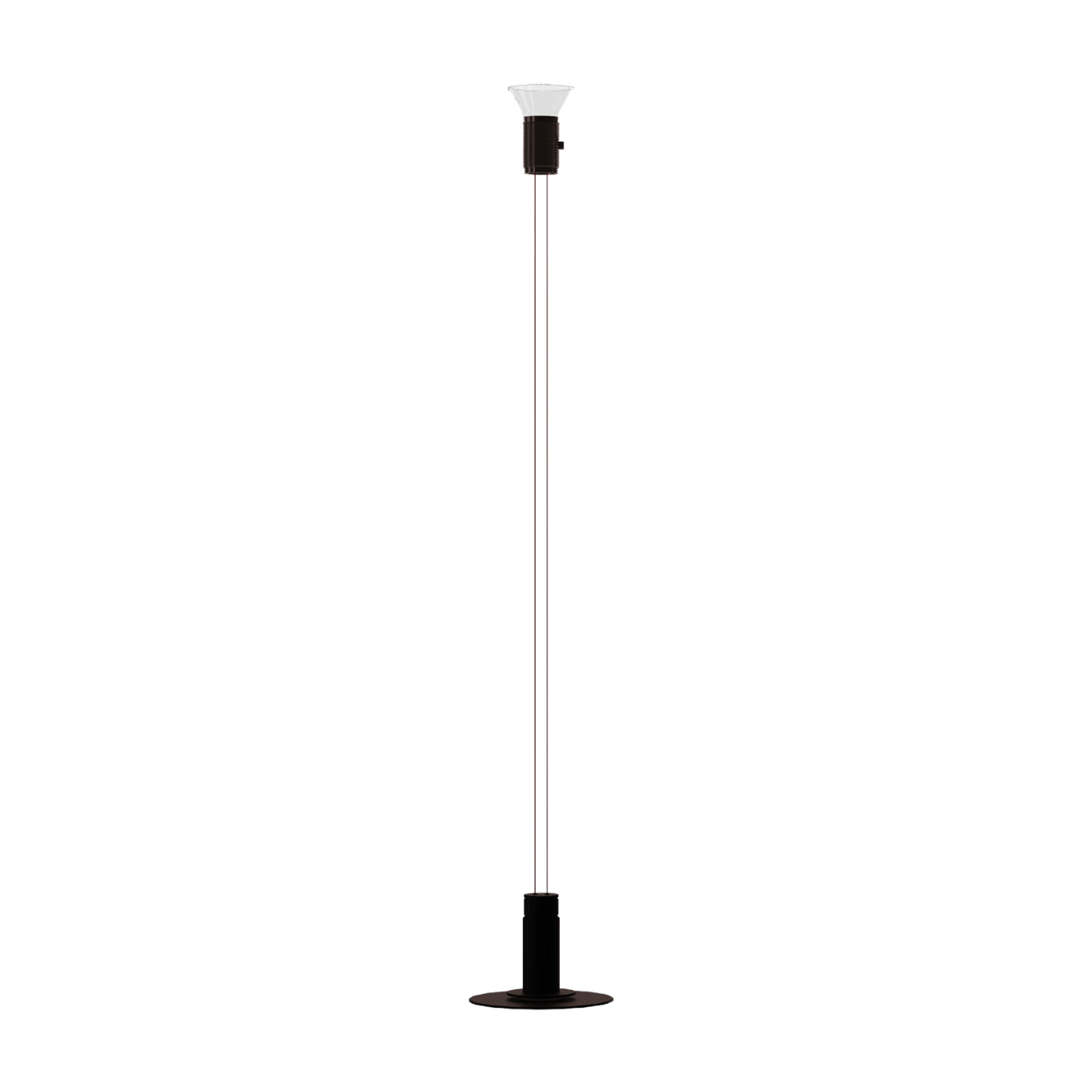 Lampa podłogowa DIA transparentny z matowymi brązowymi elementami