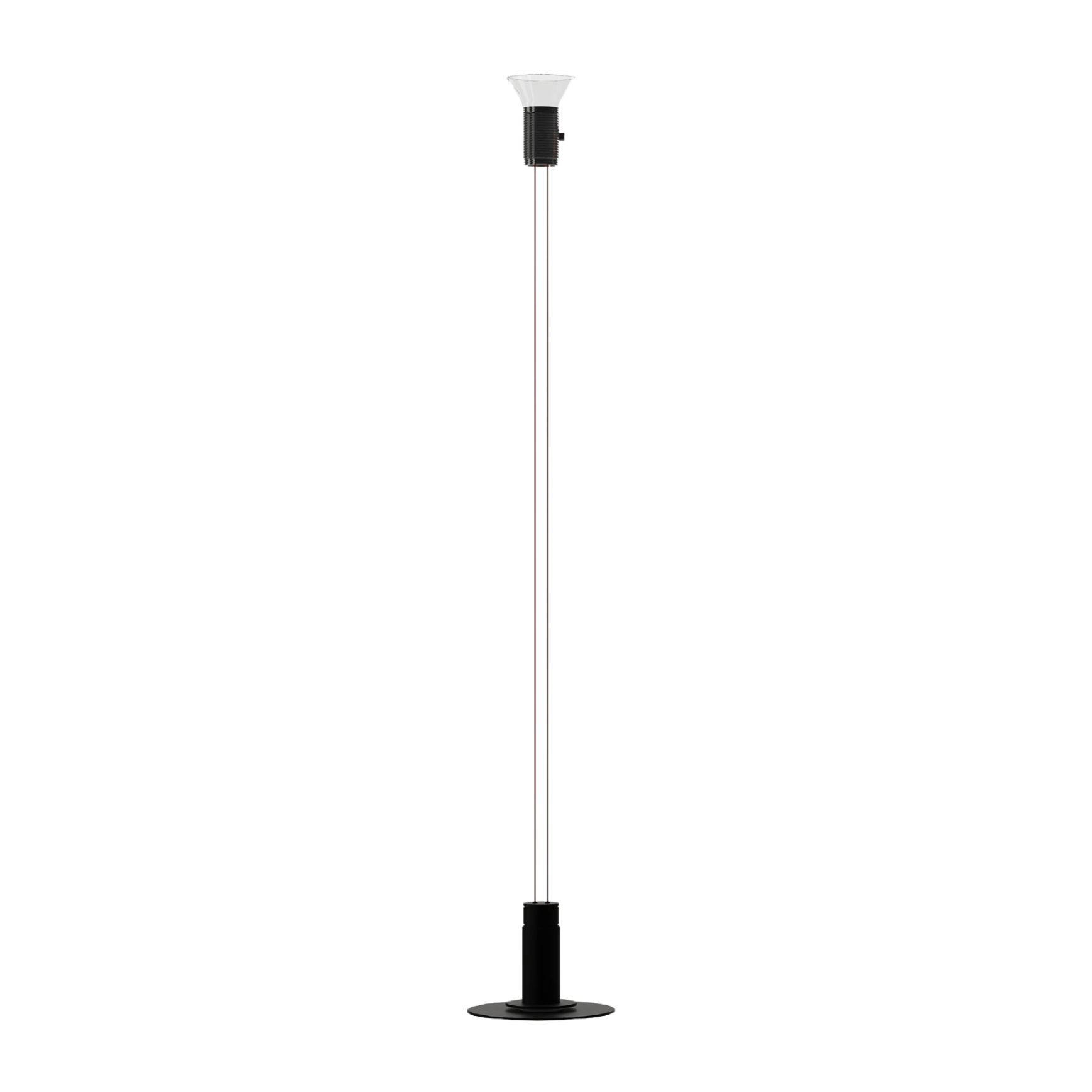 Lampa podłogowa DIA transparentny z matowymi szarymi elementami