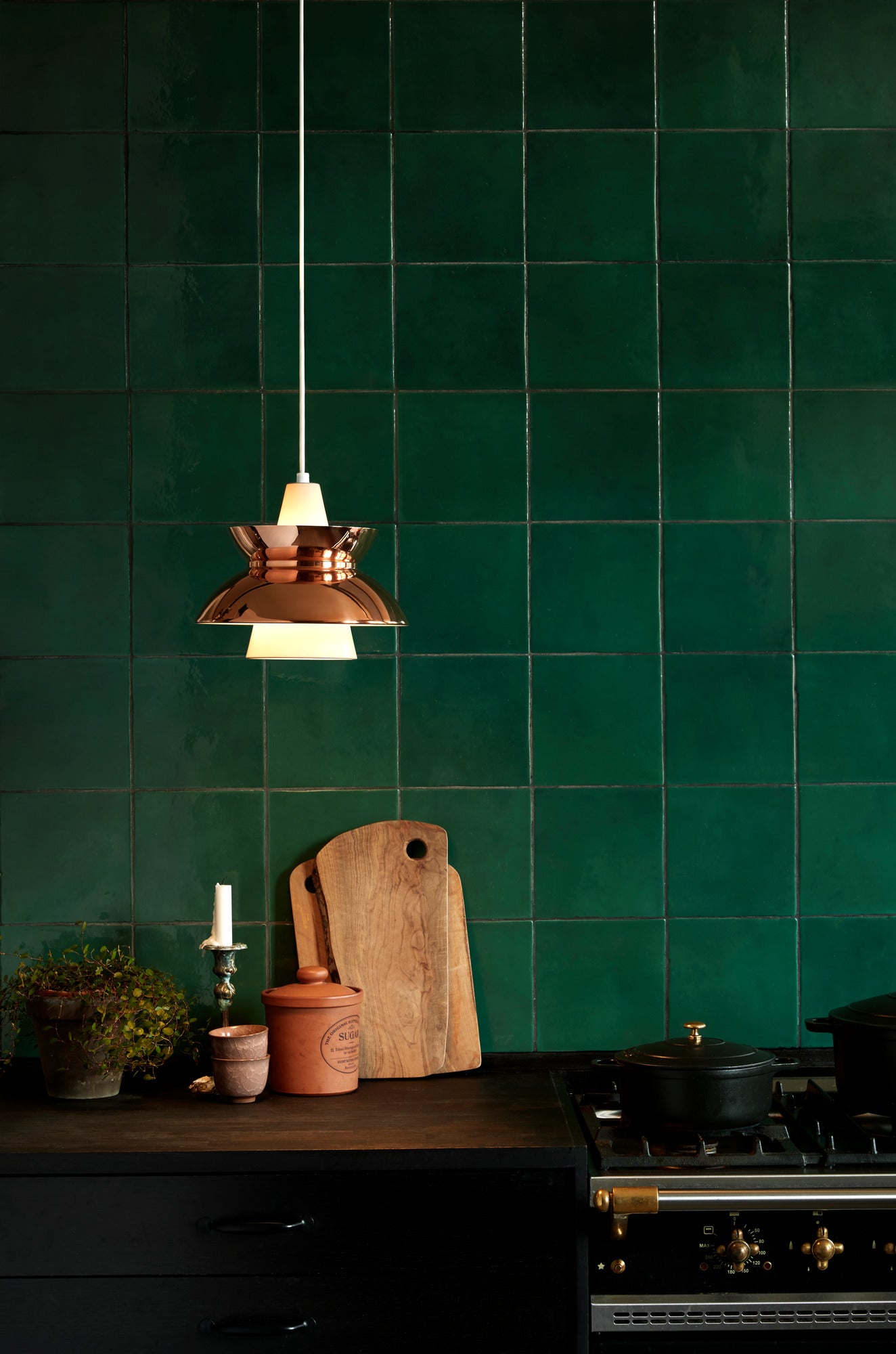 Lampa wisząca DOO-WOP biały z miedzianym wykończeniem