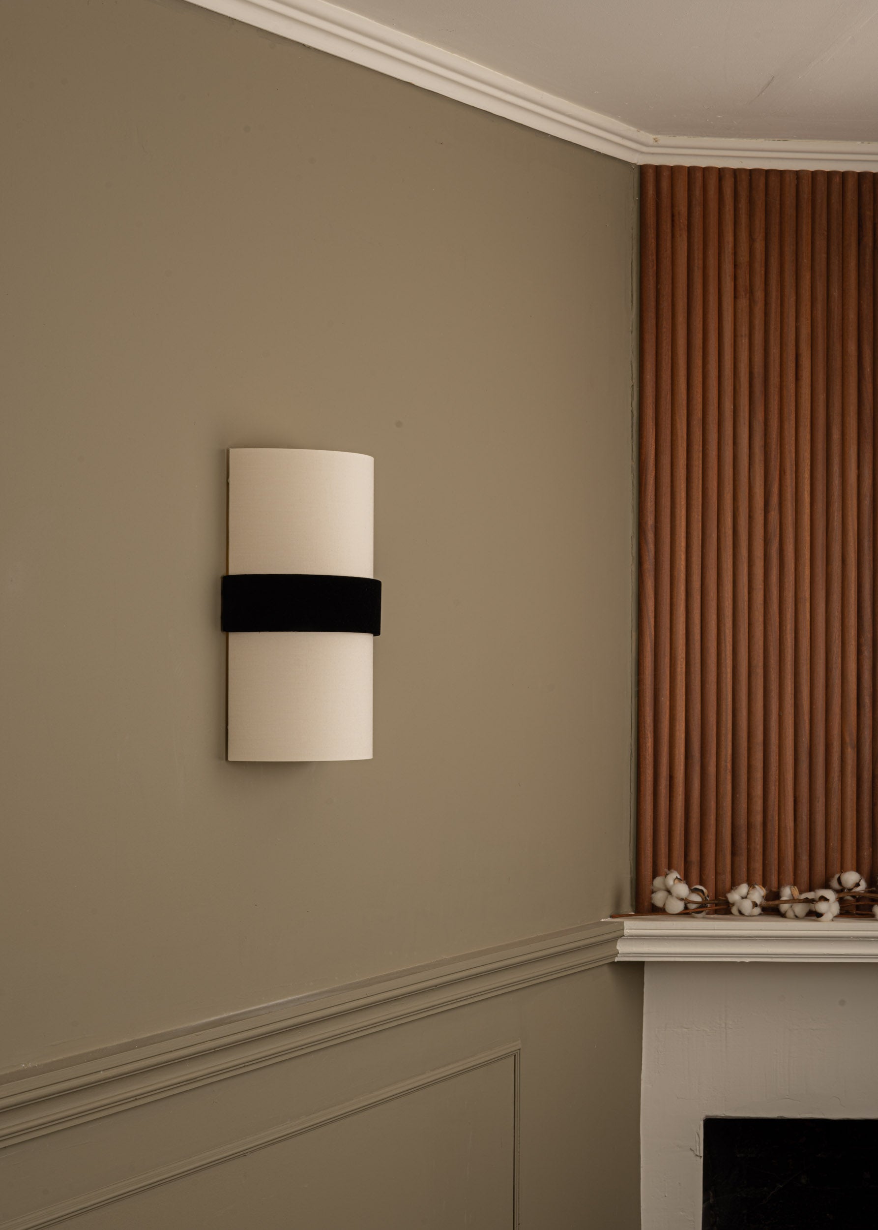 Kinkiet DUONO ecru z czarnym