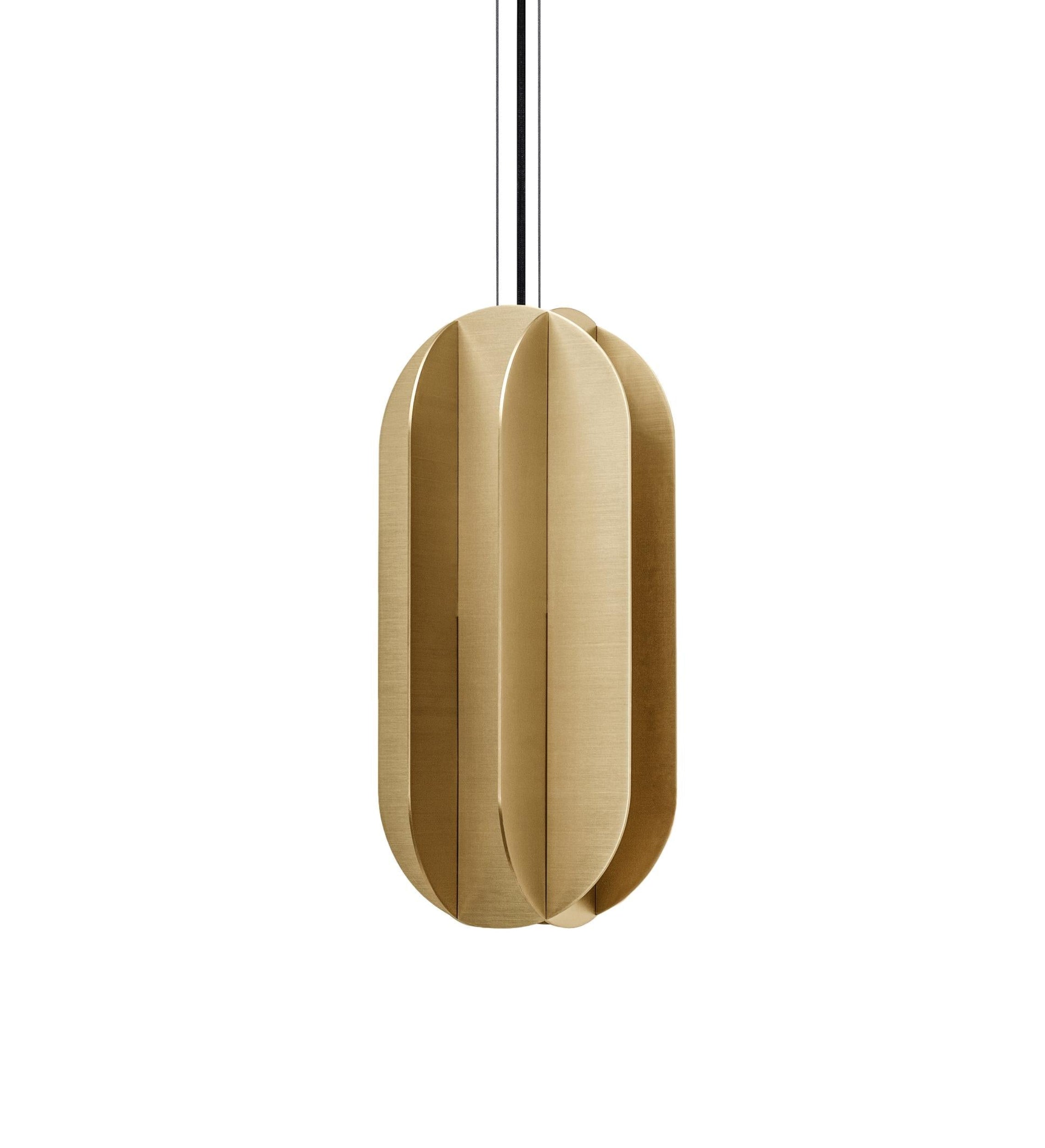 Oval pendant lamp EL brass