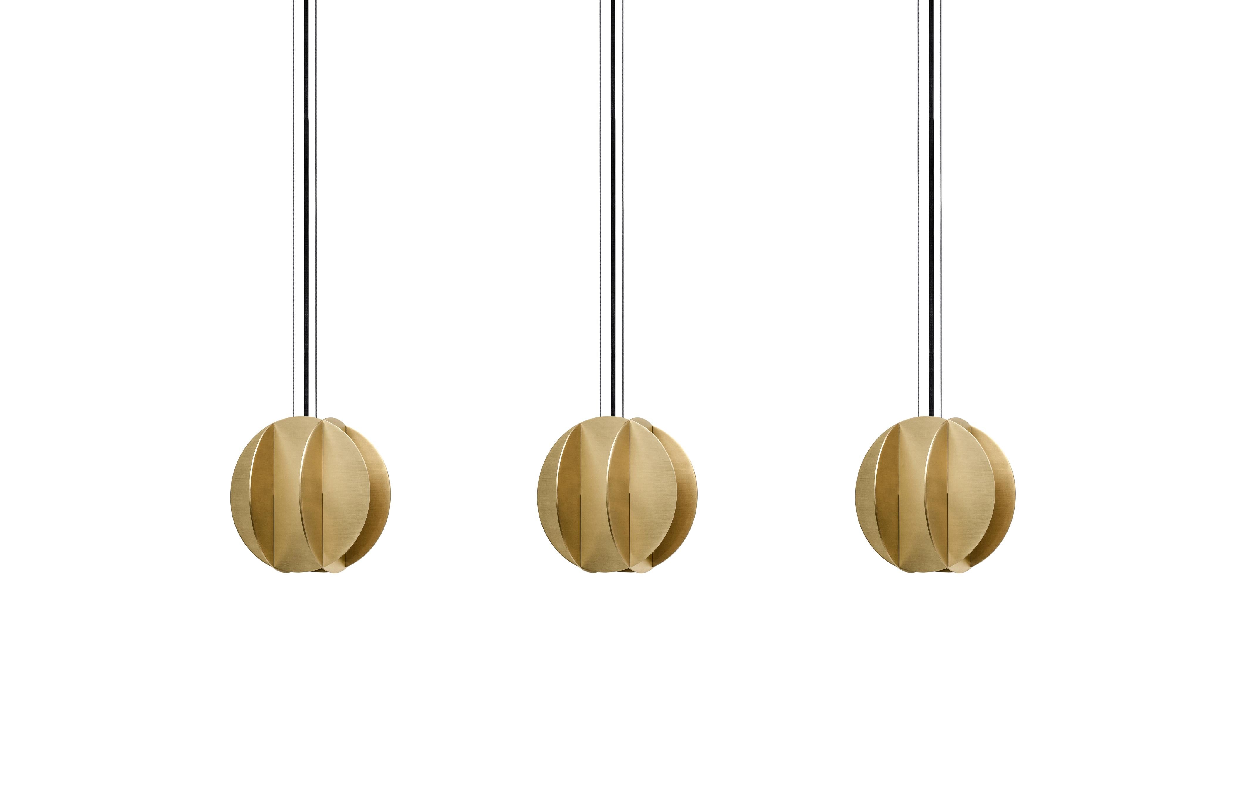 Round Pendant Lamp EL Brass