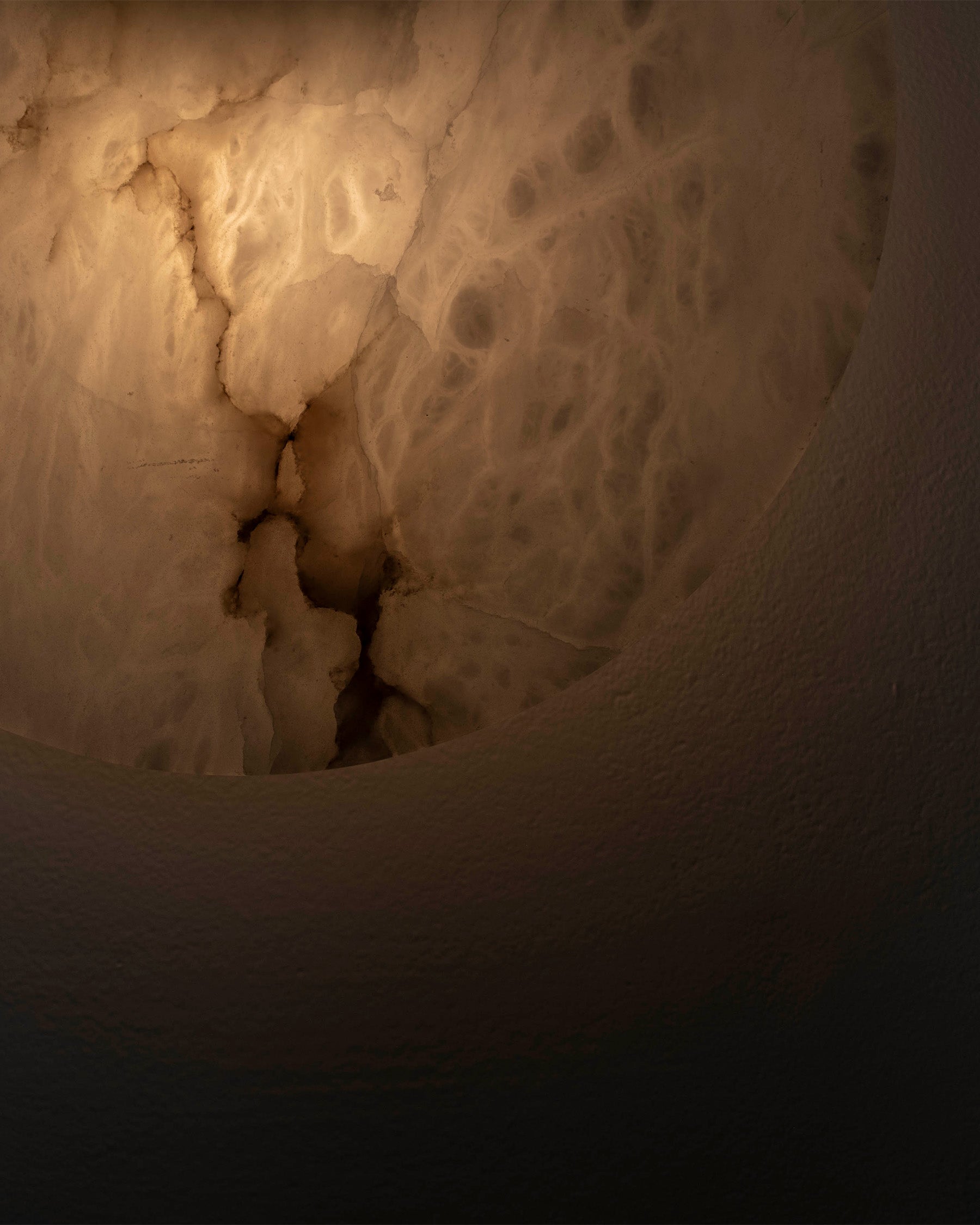 Alabaster wall lamp EOS nickel [Julia]