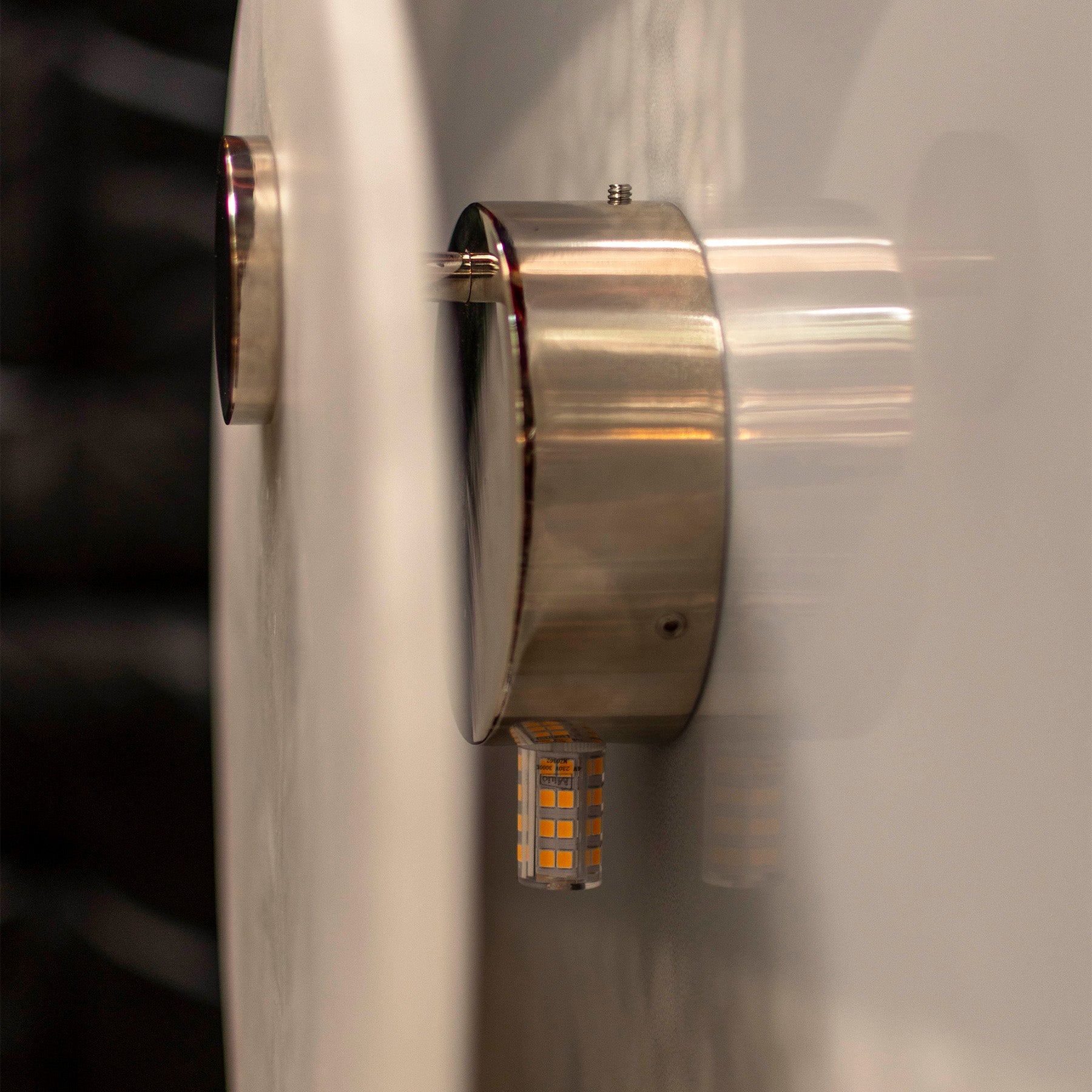 Alabaster wall lamp EOS nickel [Julia]