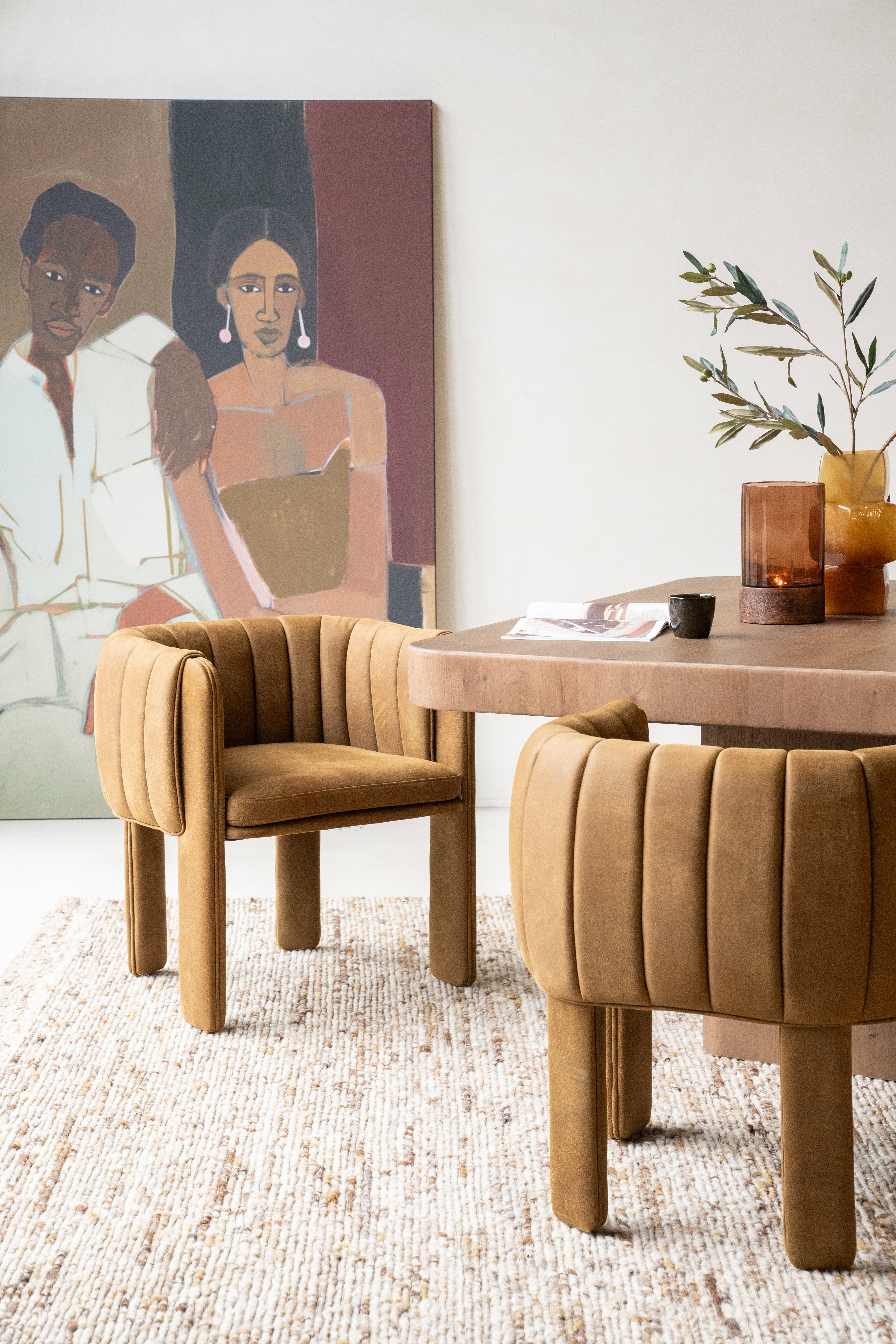 Krzesło LISELORE musztardowy