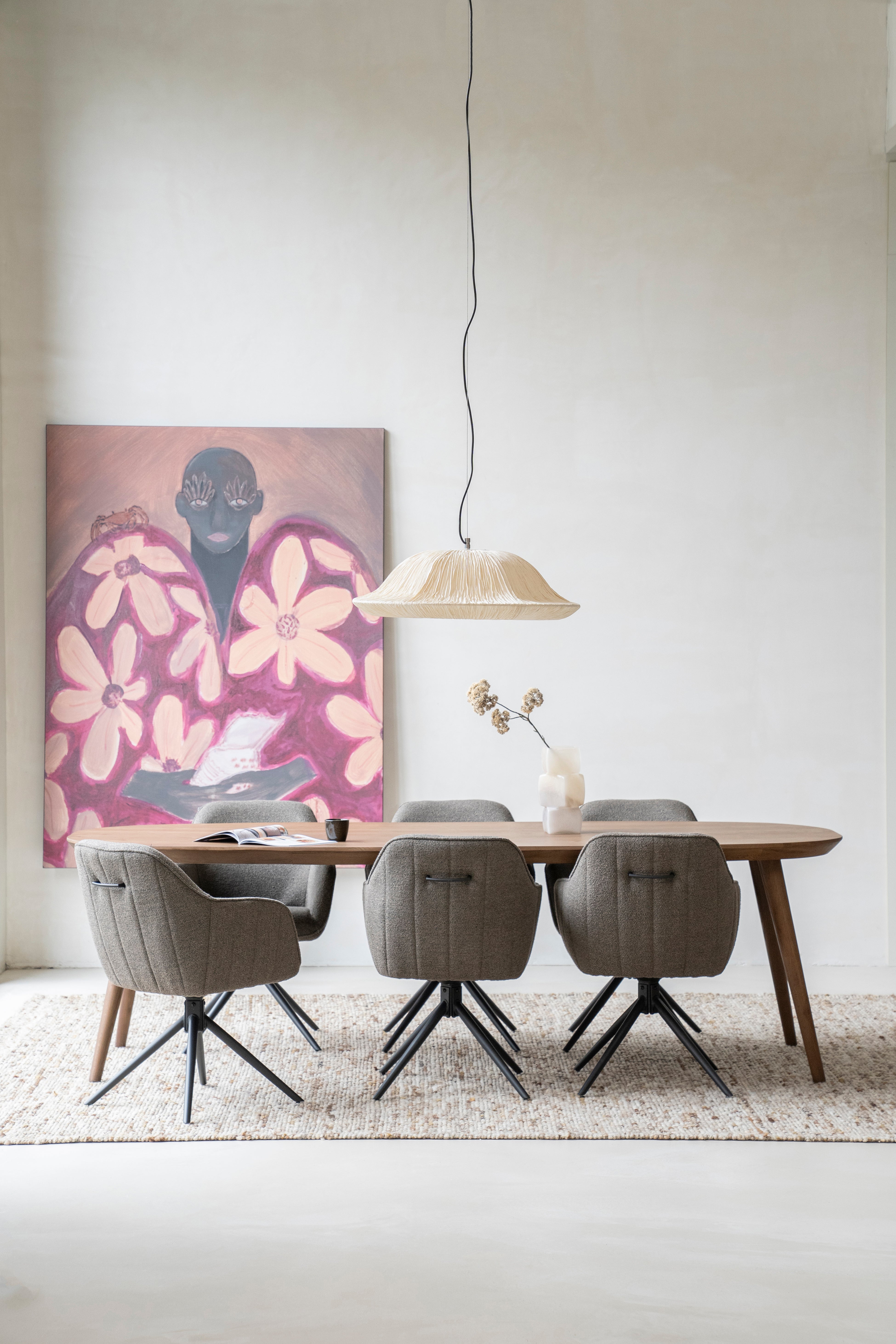 Stół ELIJAH ciemne drewno dębowe