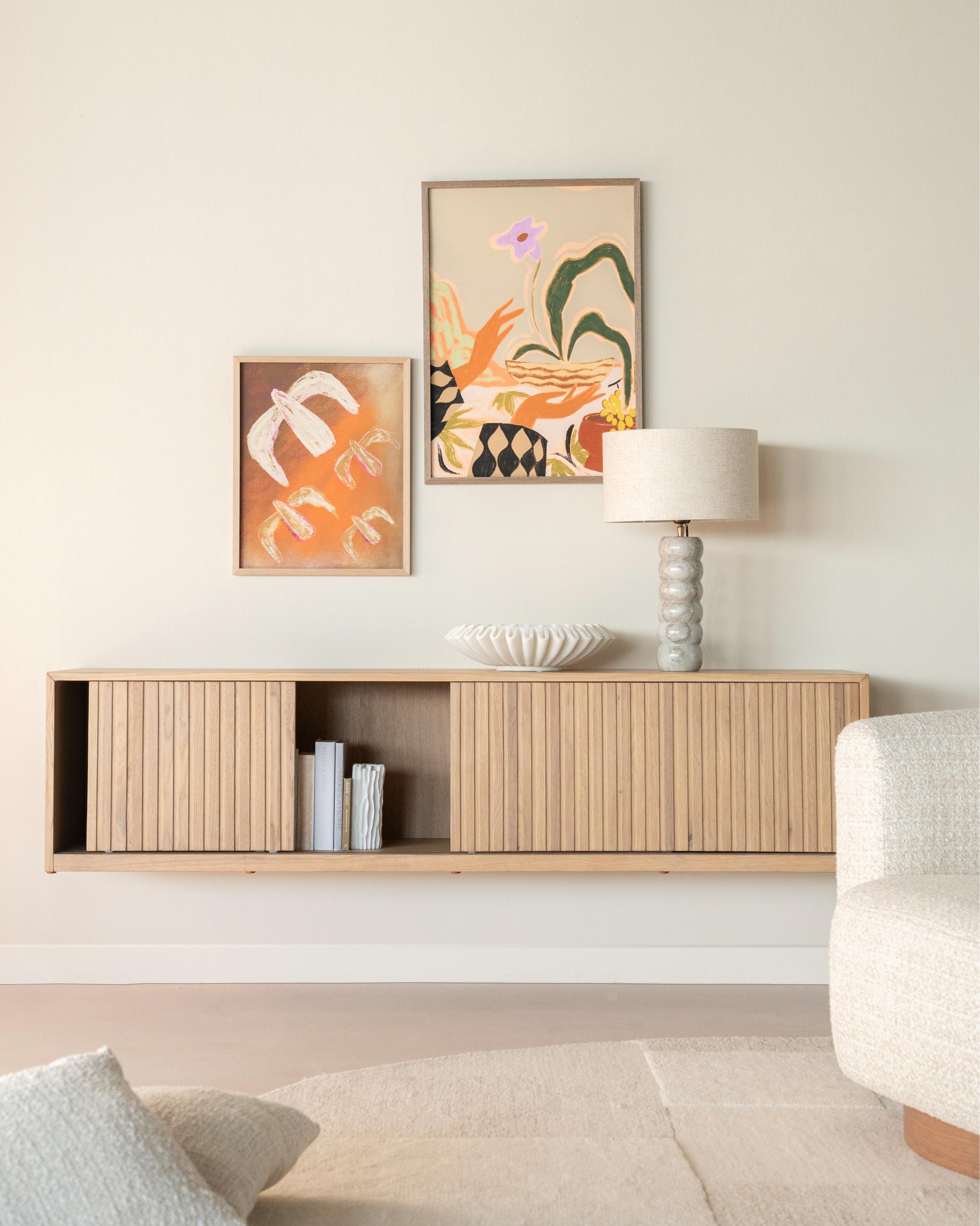 MILO RTV Cabinet Oak Wood
