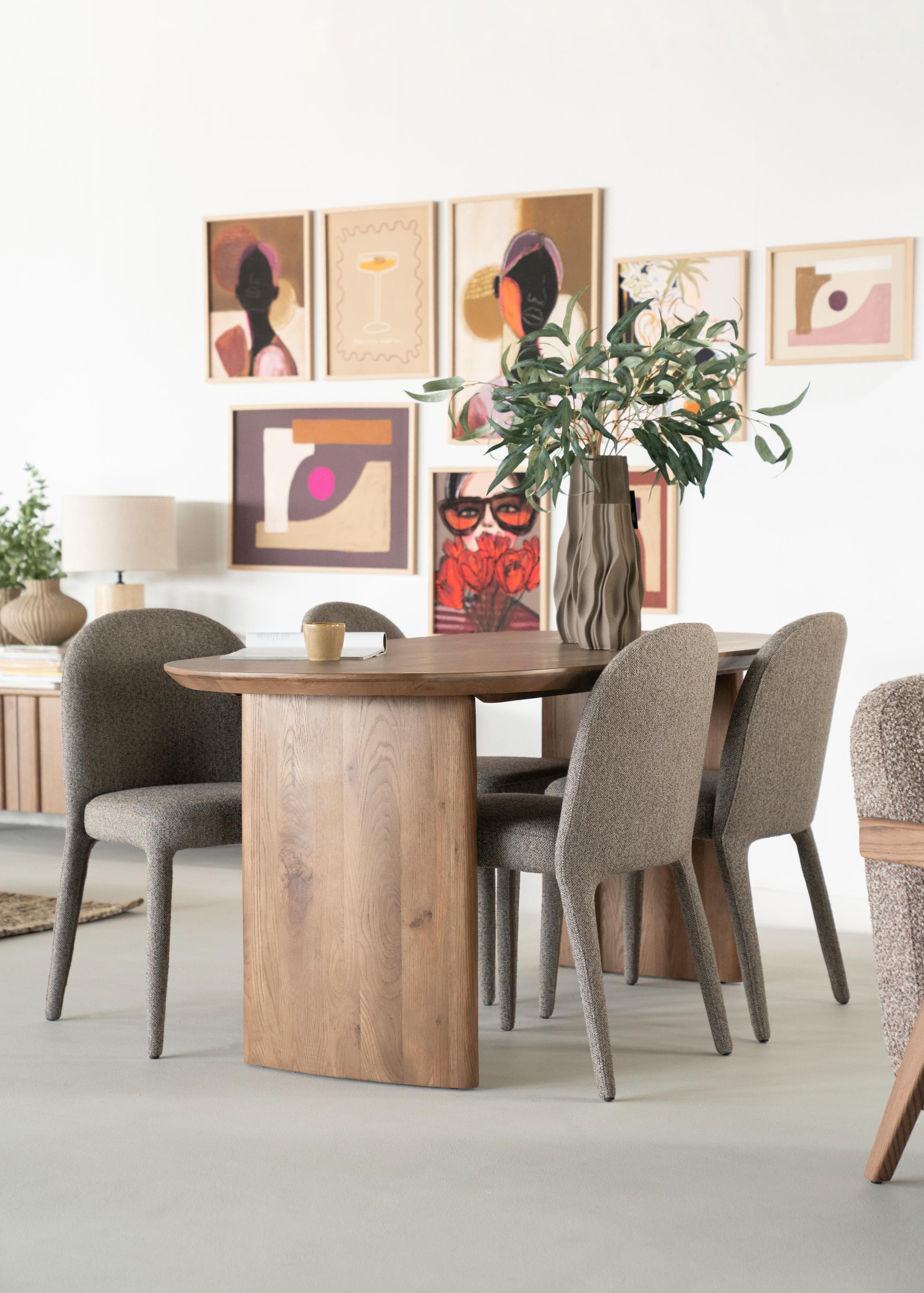 Ovaler Tisch DEX dunkles Eichenholz