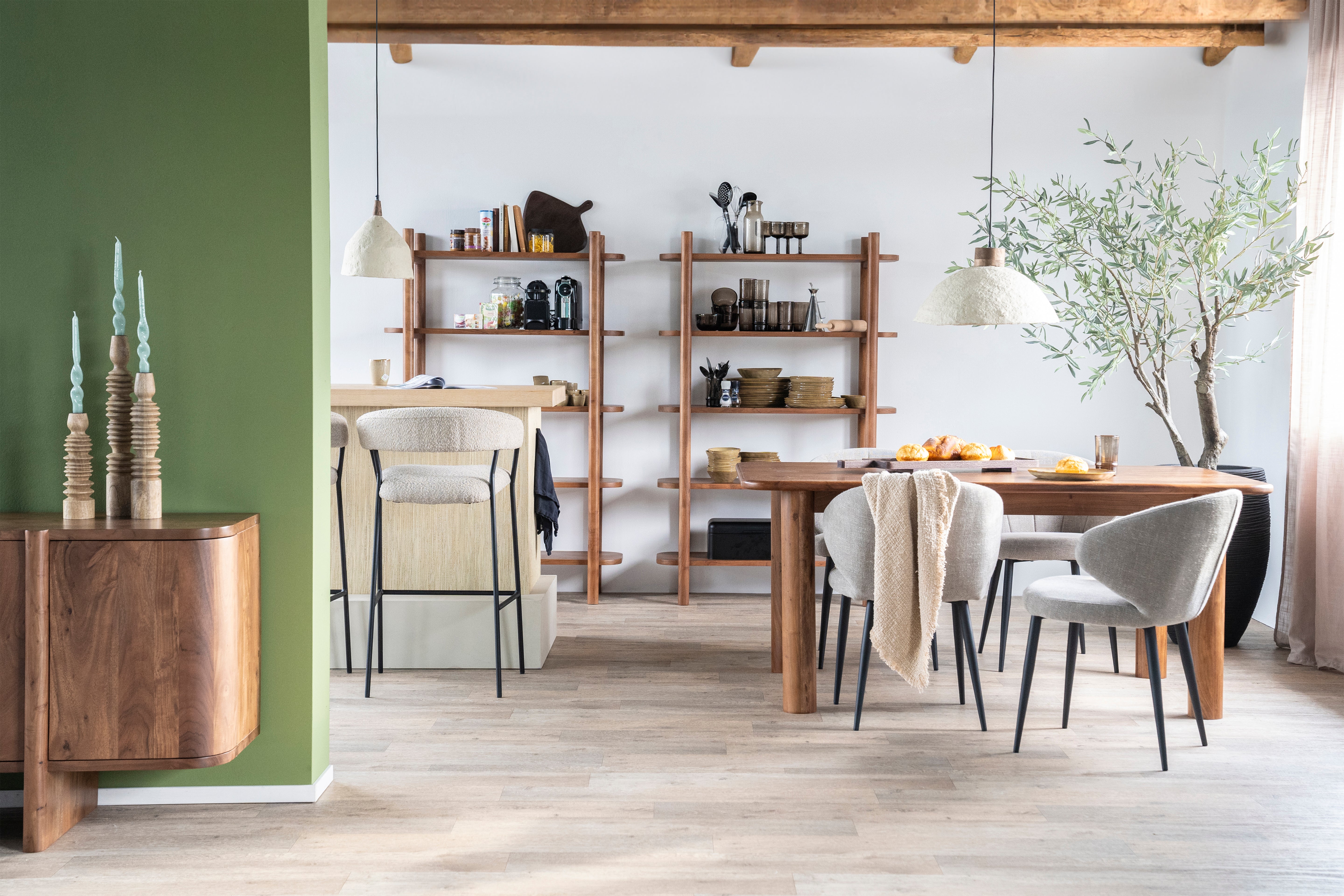 Regał JULIAN drewno akacjowe