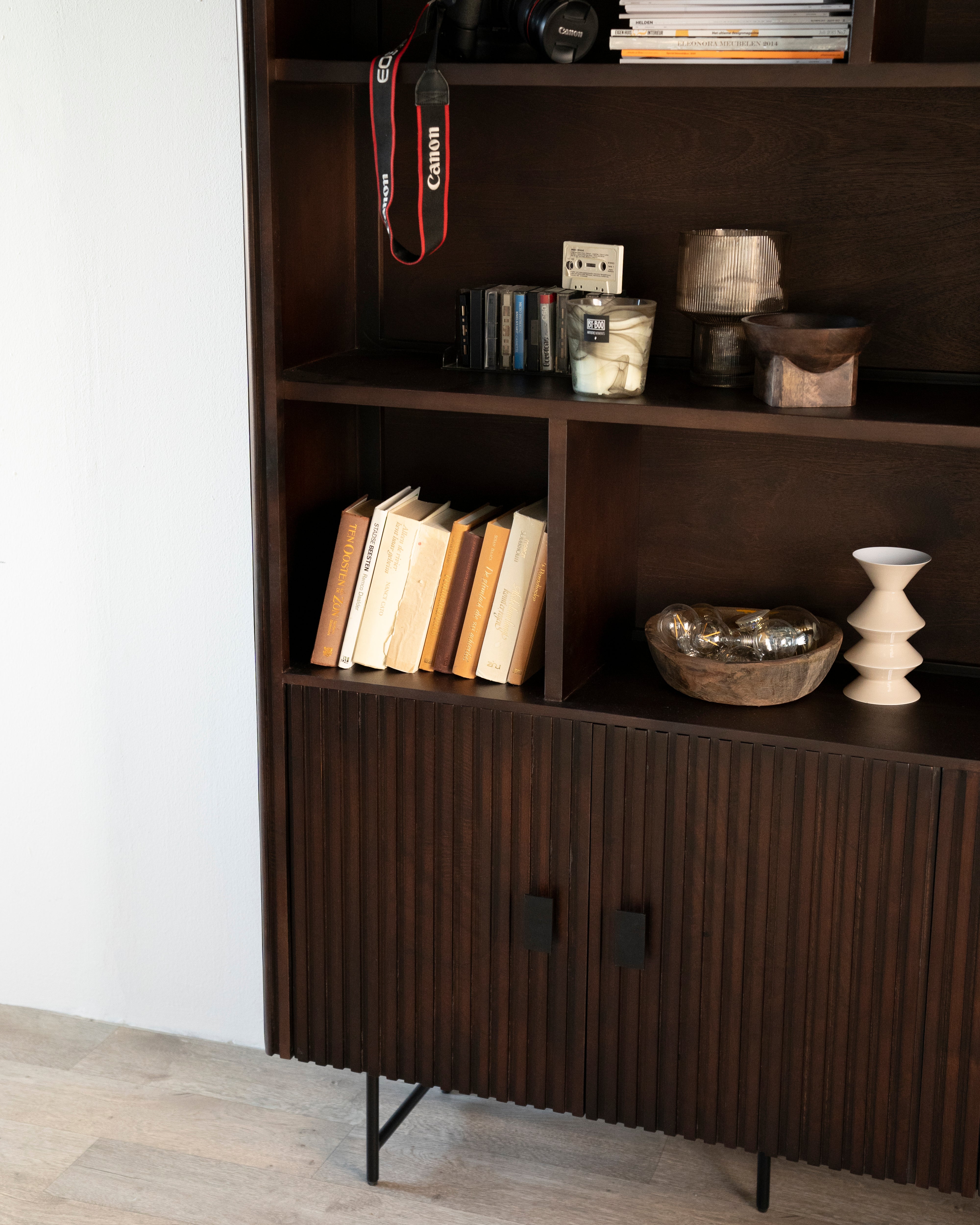 REMI Shelf dark brown mango wood