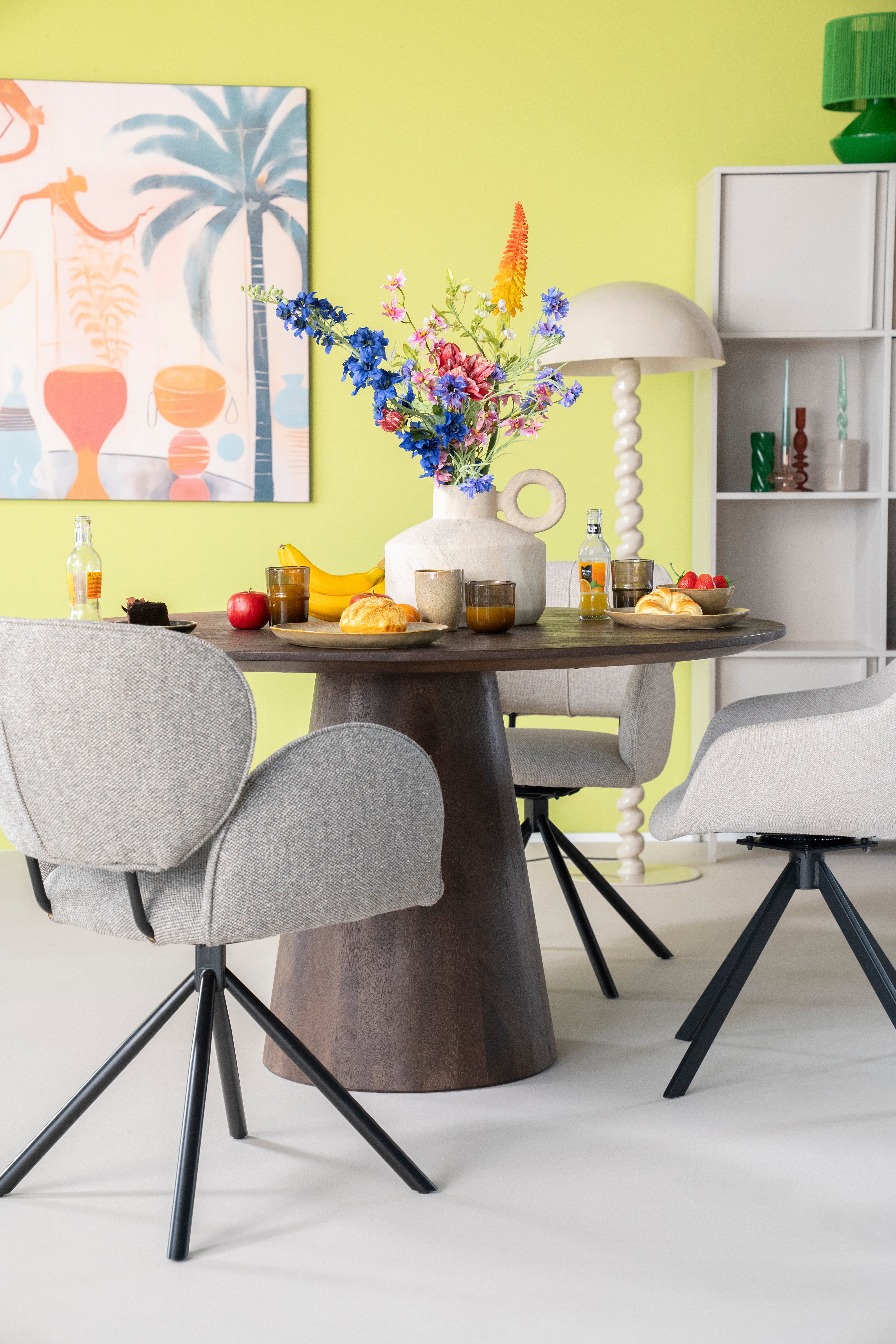 Runder Tisch ARON schwarzes Mangoholz