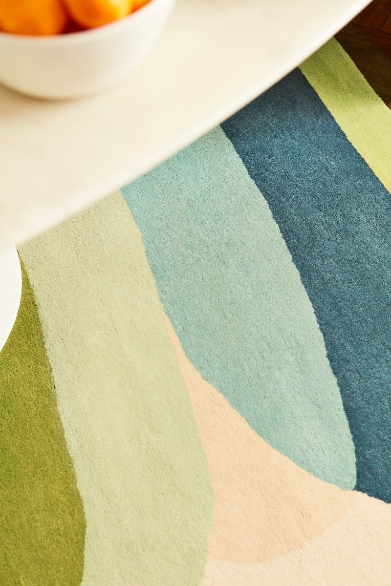 Elliptic emerald rug beige-green