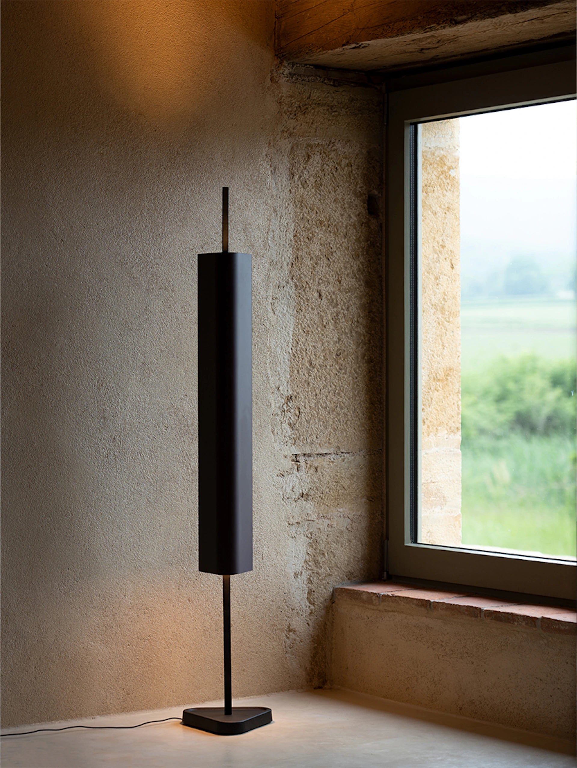 EMI Table Lamp White with Black Base