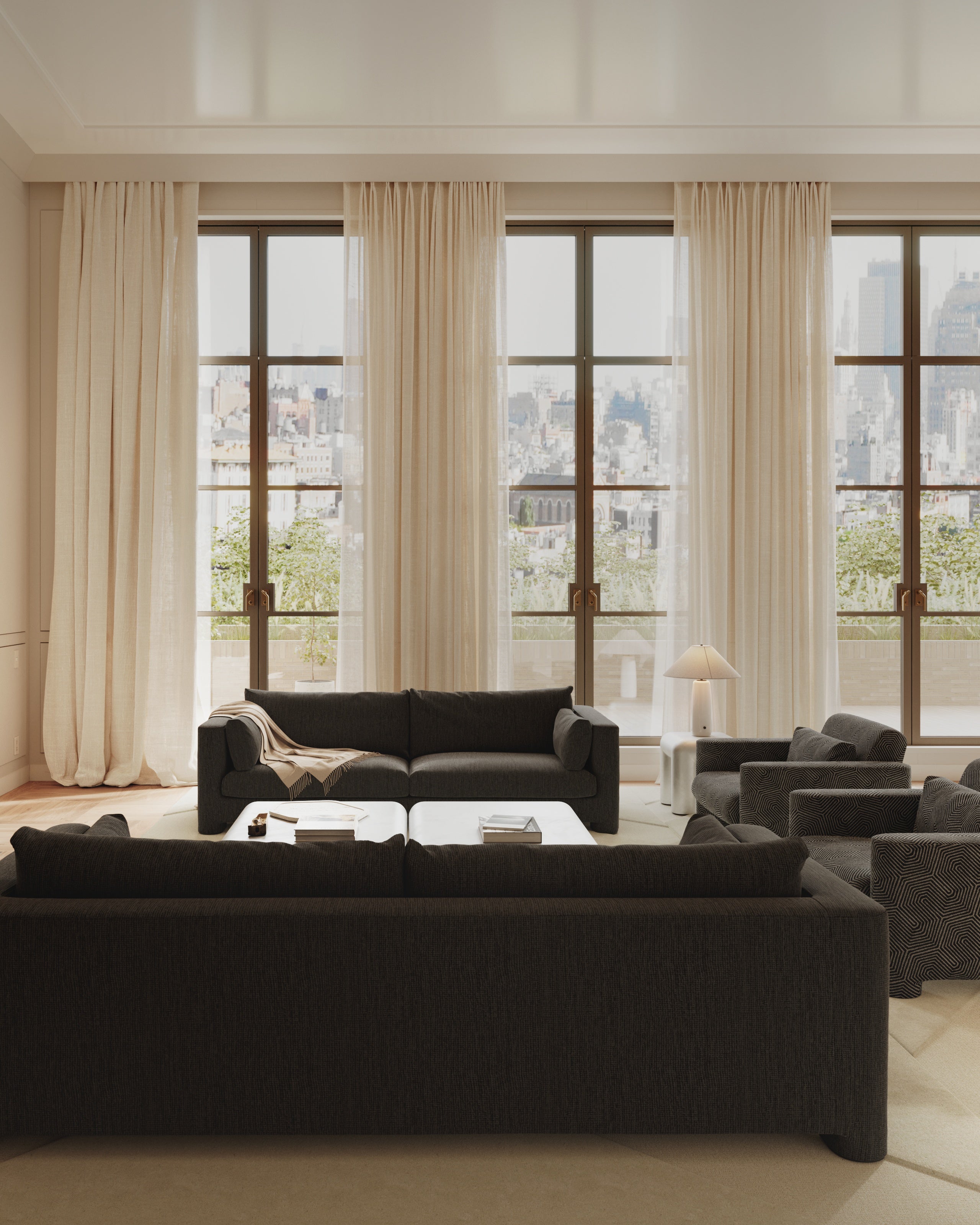 Tischlampe BATON beige