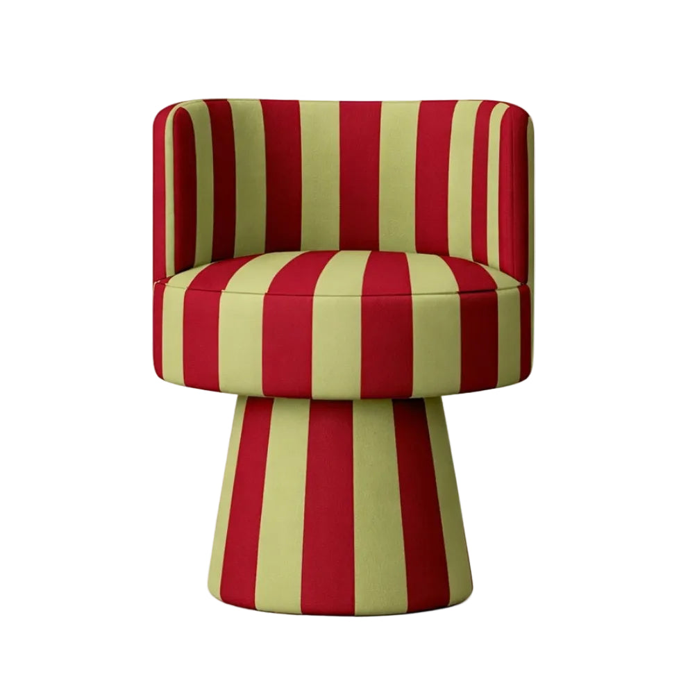 Fotel obrotowy LINEA SOFT limonkowy z czerwonym