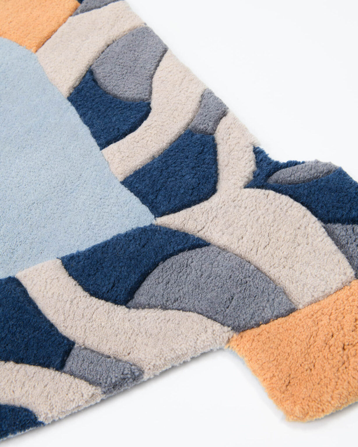 Asymmetrischer dekorativer Teppich FRAME himmelblau