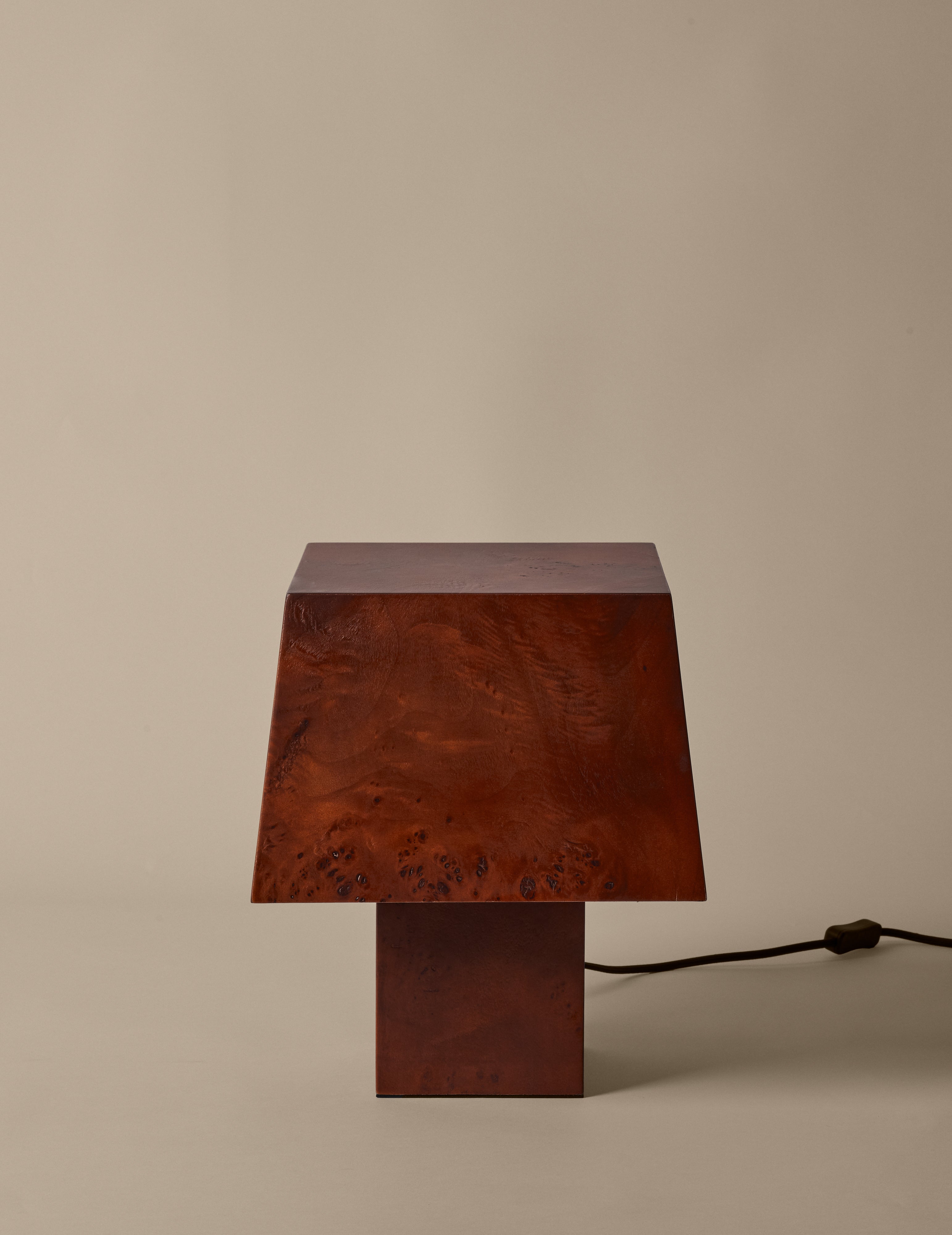 Lampa stołowa BURL ciemnobrązowy fornir
