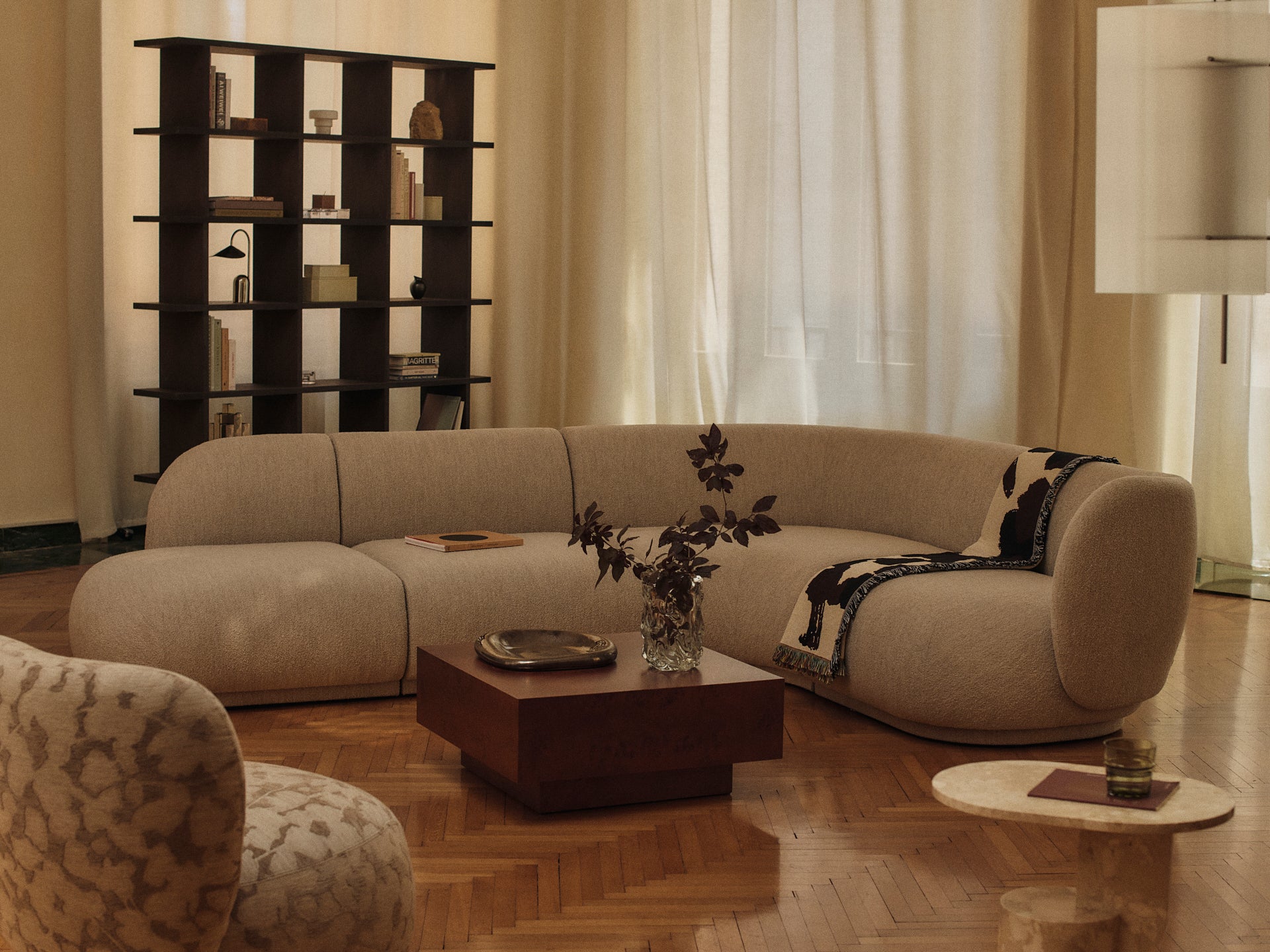 Pendant lamp OESTE ribbed glass