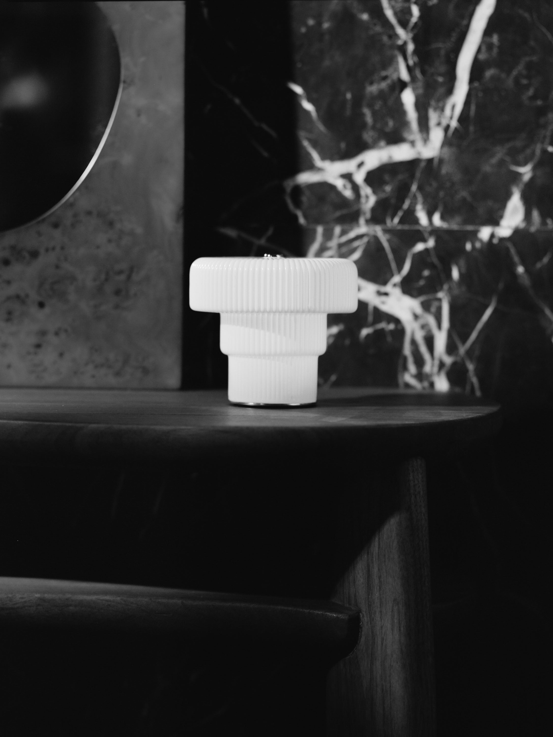 Tragbare Lampe RIPPLE weiß