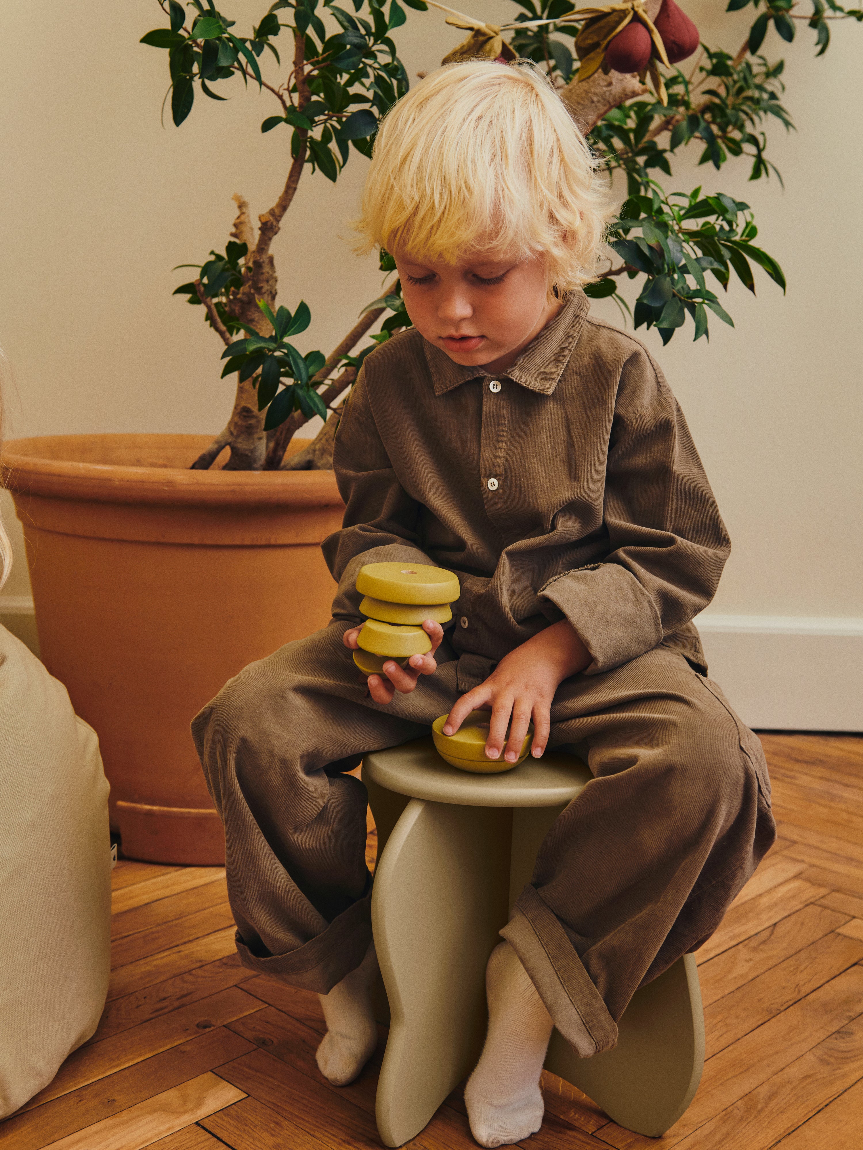 Zestaw zabawek dla dzieci STACKING APPLE AND PEAR drewno bukowe