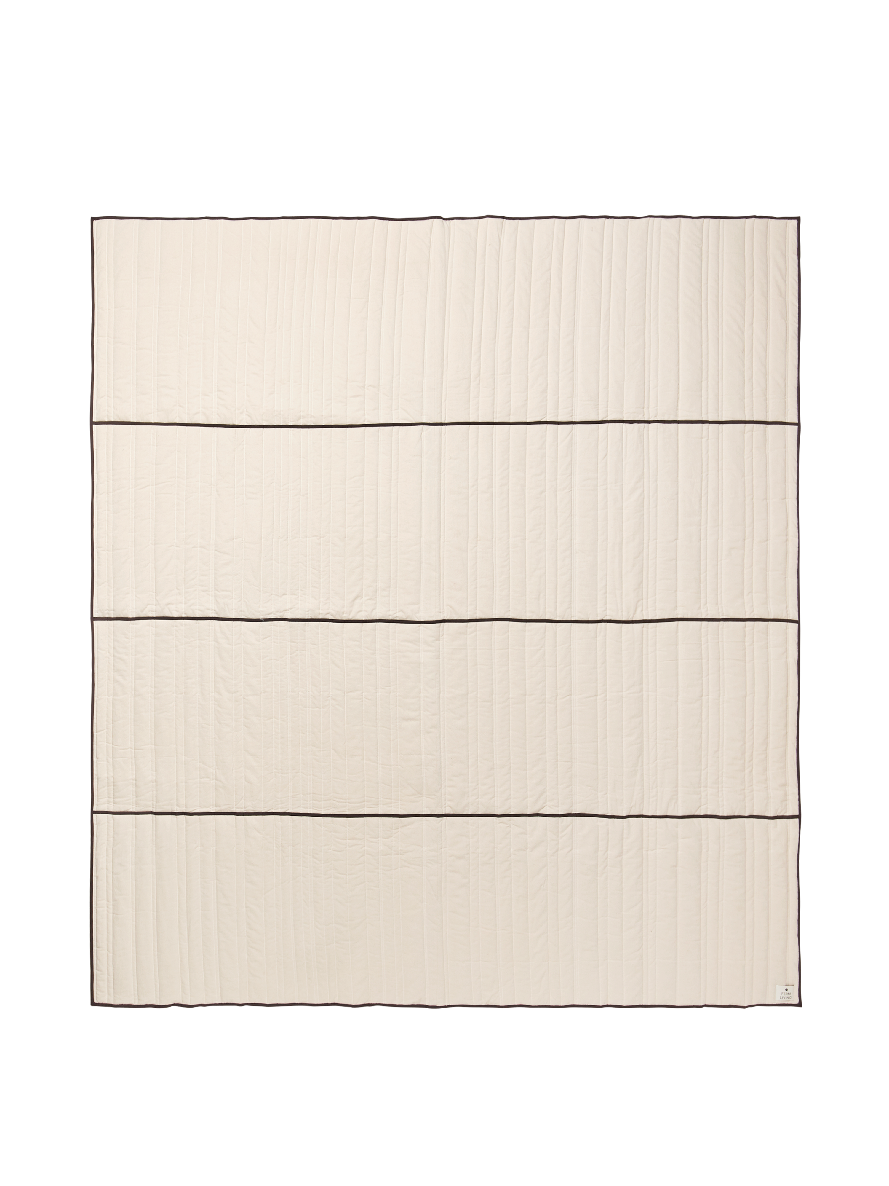 VARI cream bedspread with brown