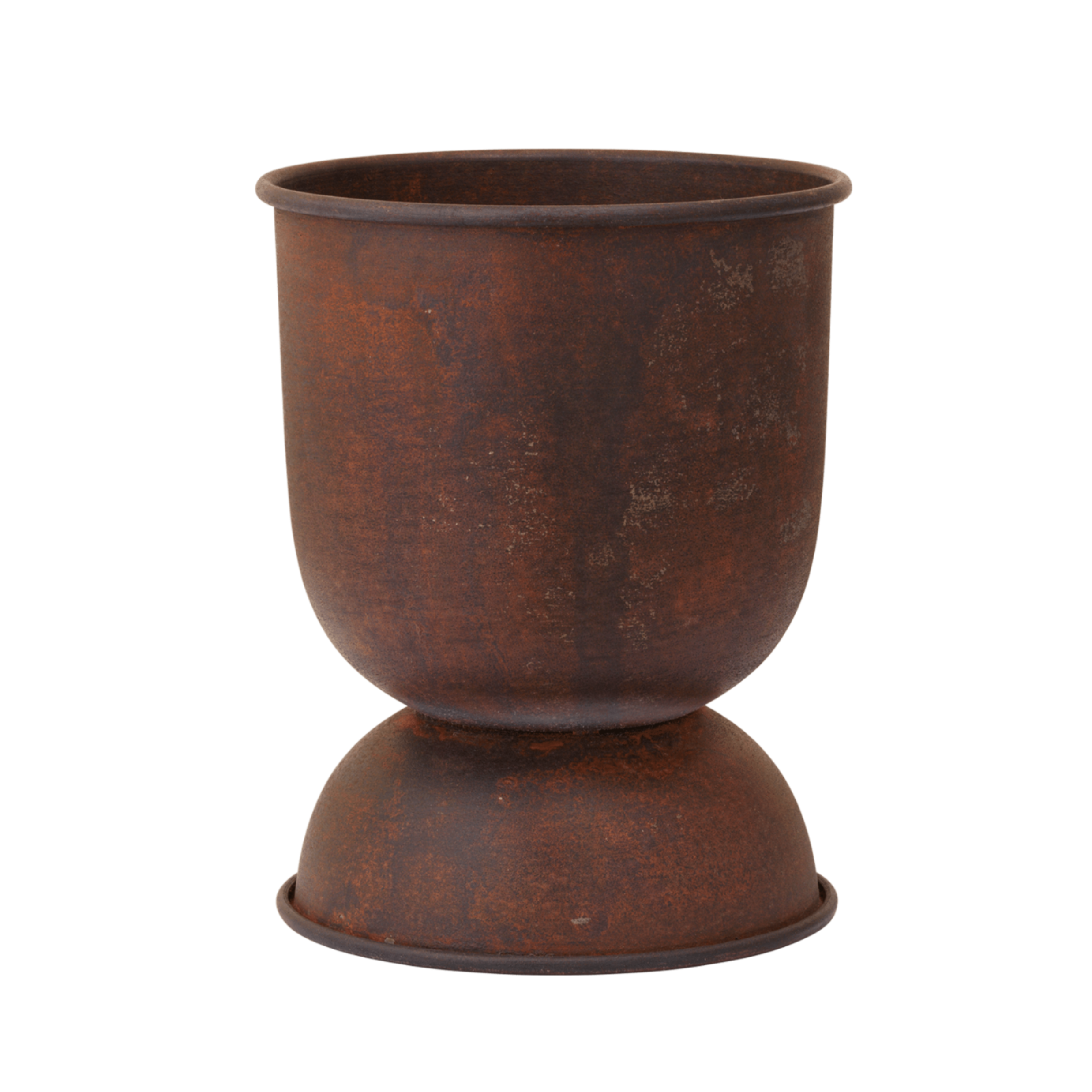 Hourglass Planter Rusty Brown