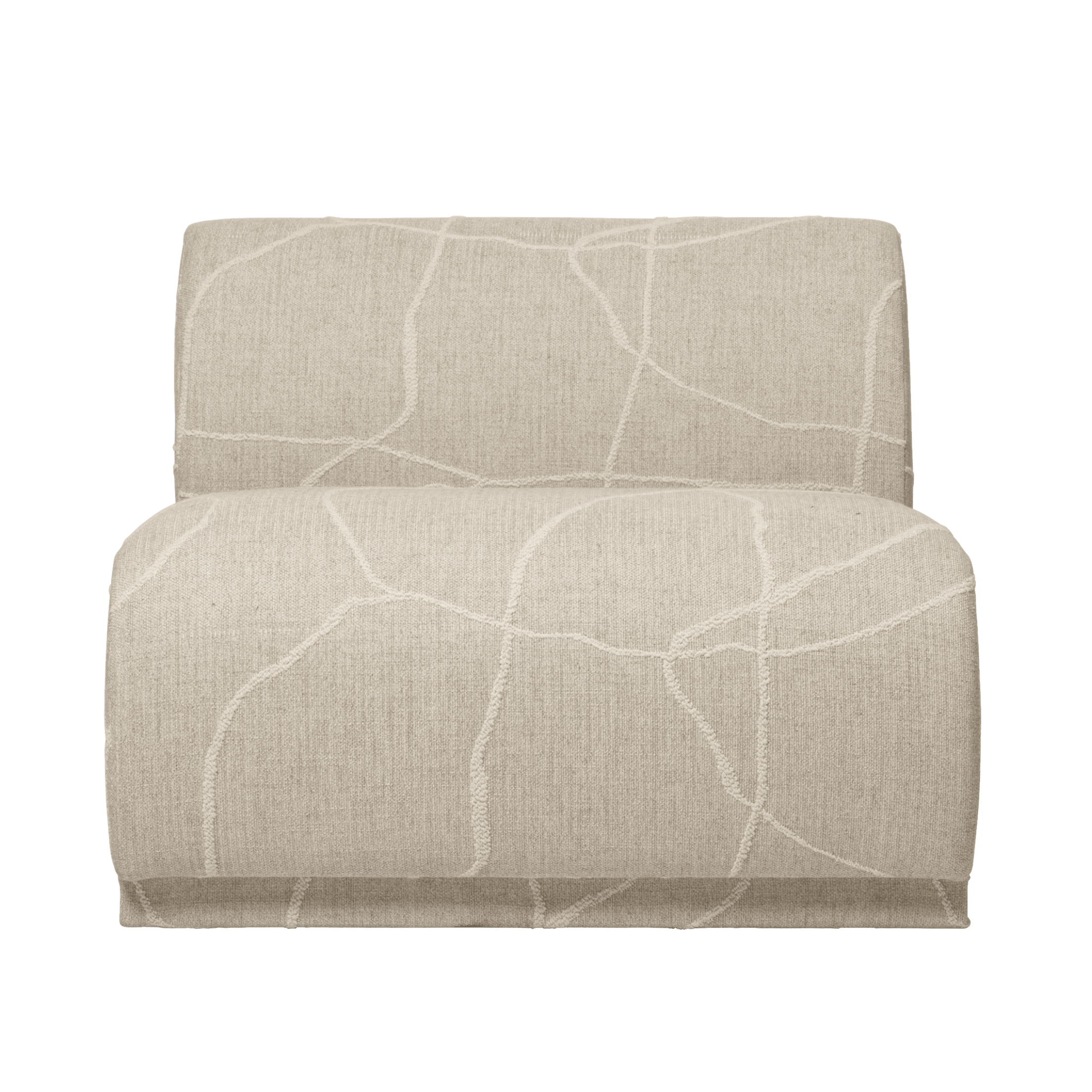 Sofa modułowa RICO Can Lis - element środkowy piaskowy z białym