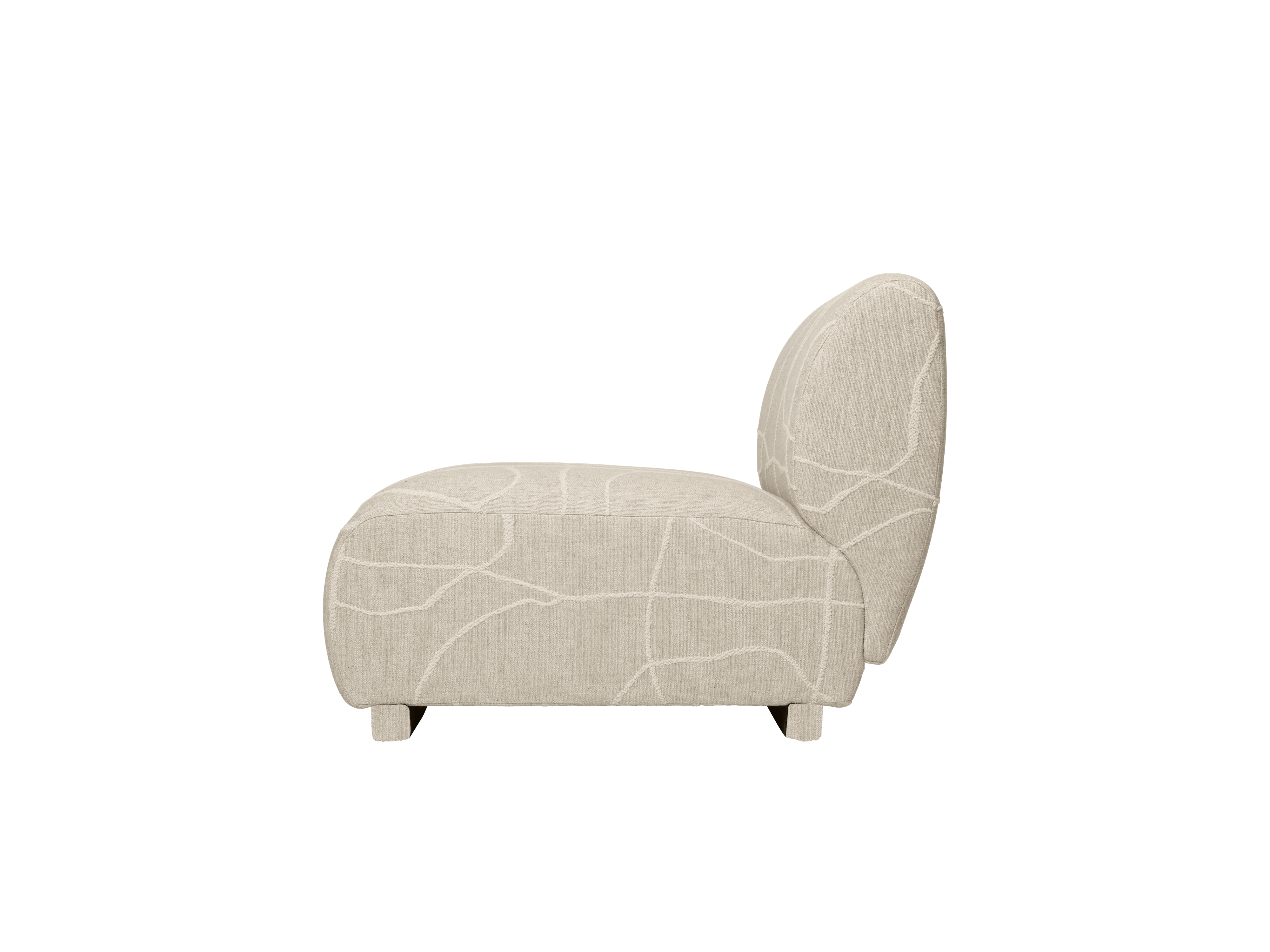 Sofa modułowa RICO Can Lis - element środkowy piaskowy z białym