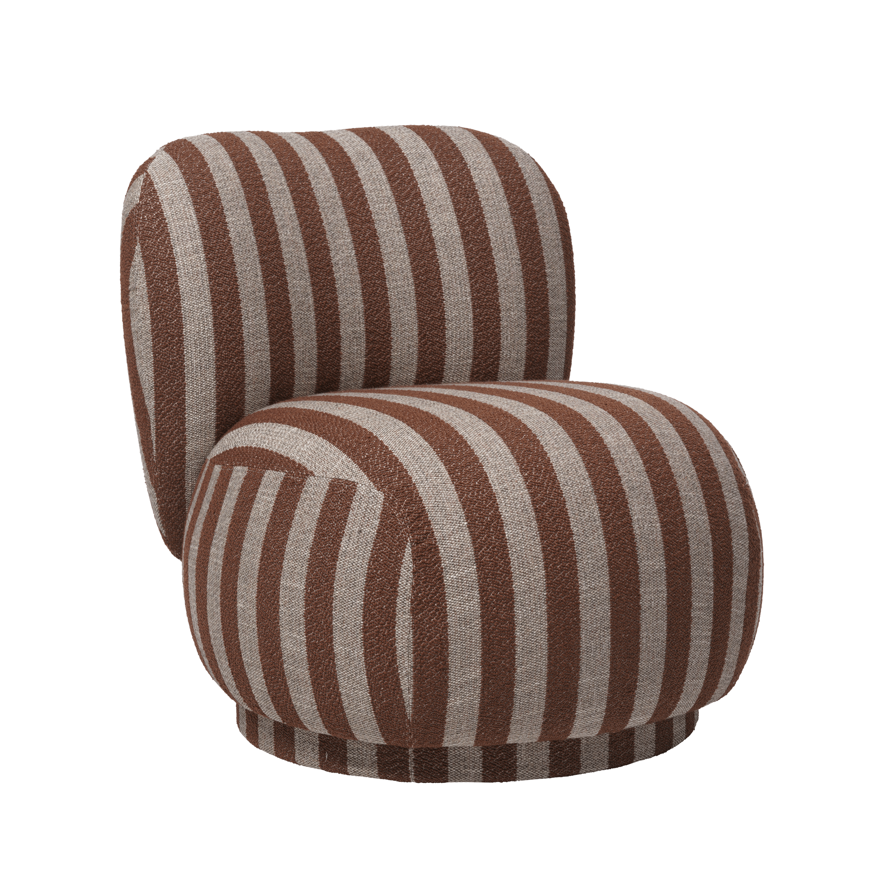 RICO PICCOLO LOUNGE Chocolate Swivel Armchair with Sand
