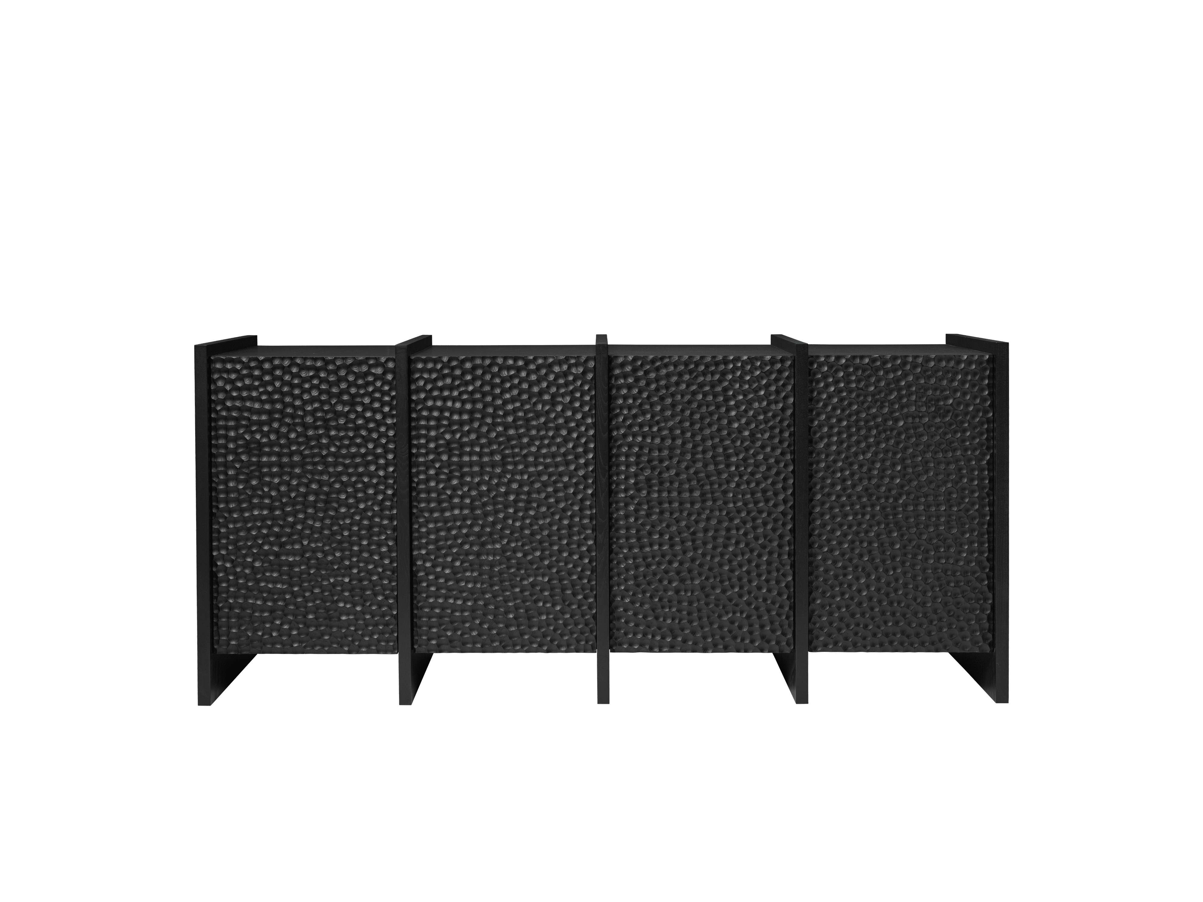 SCARNI Chest of Drawers in Black Ash Wood