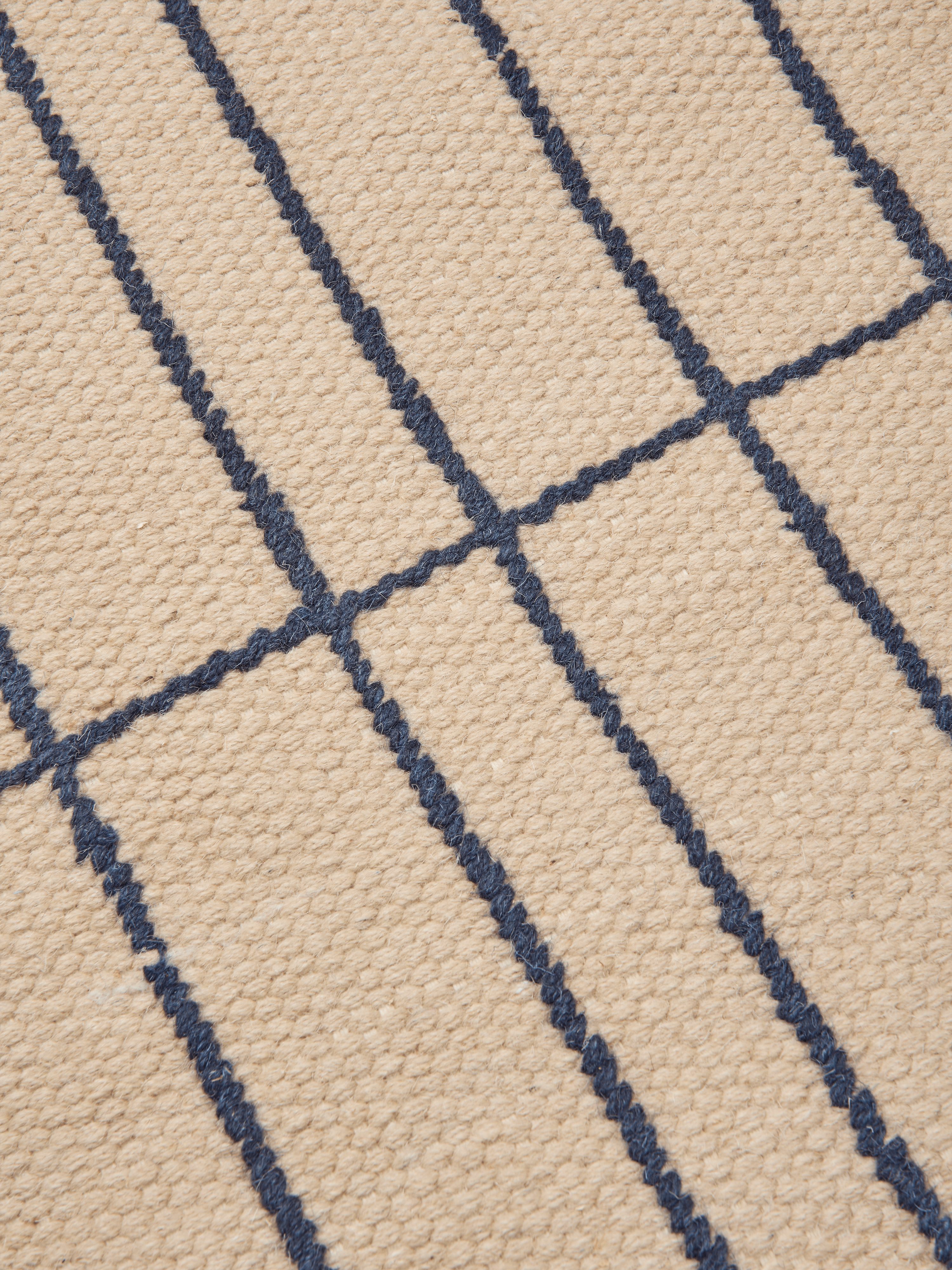 SEN Beige Rug with Indigo