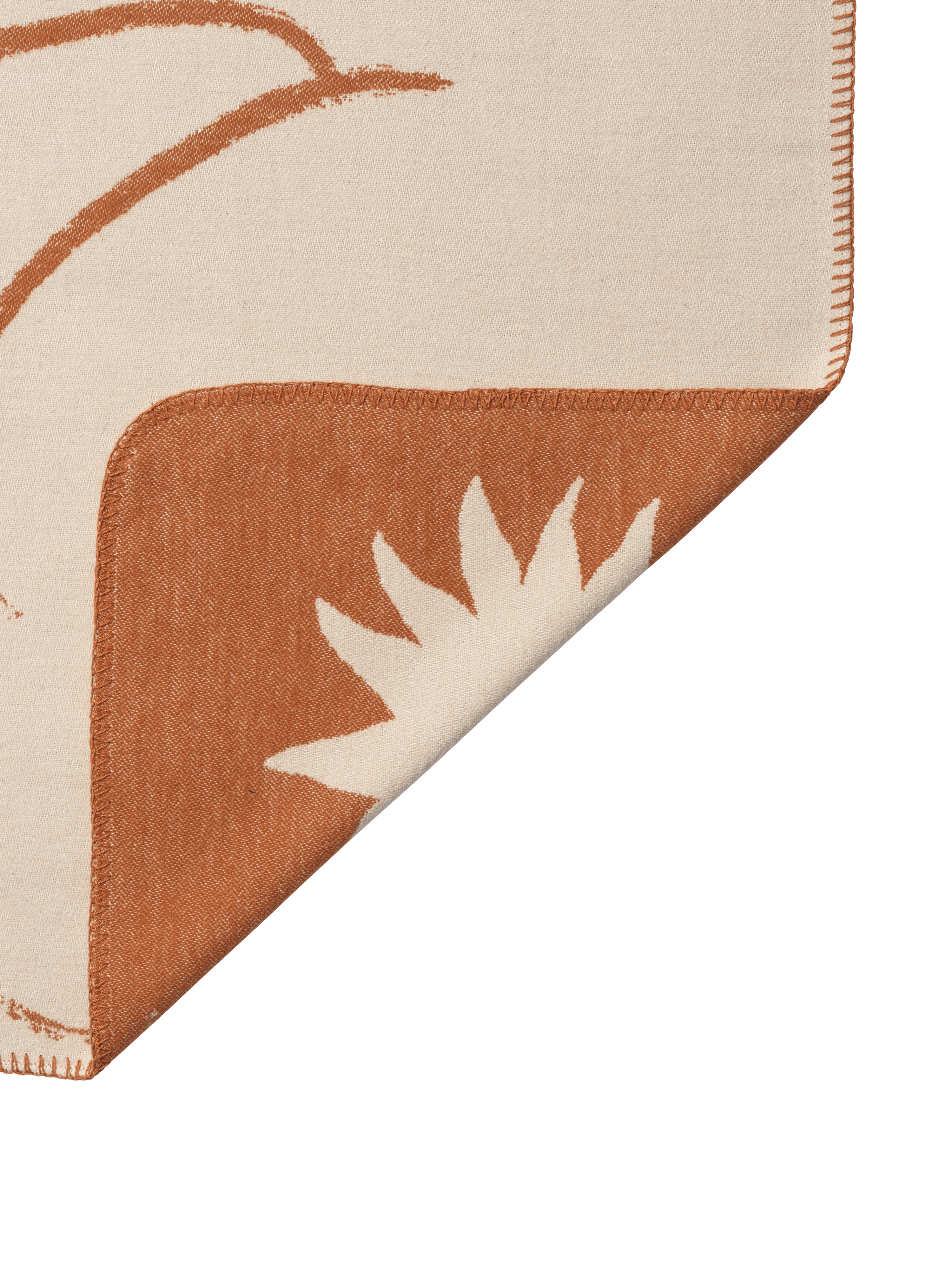 SKYE Children's Blanket in Brick with Beige