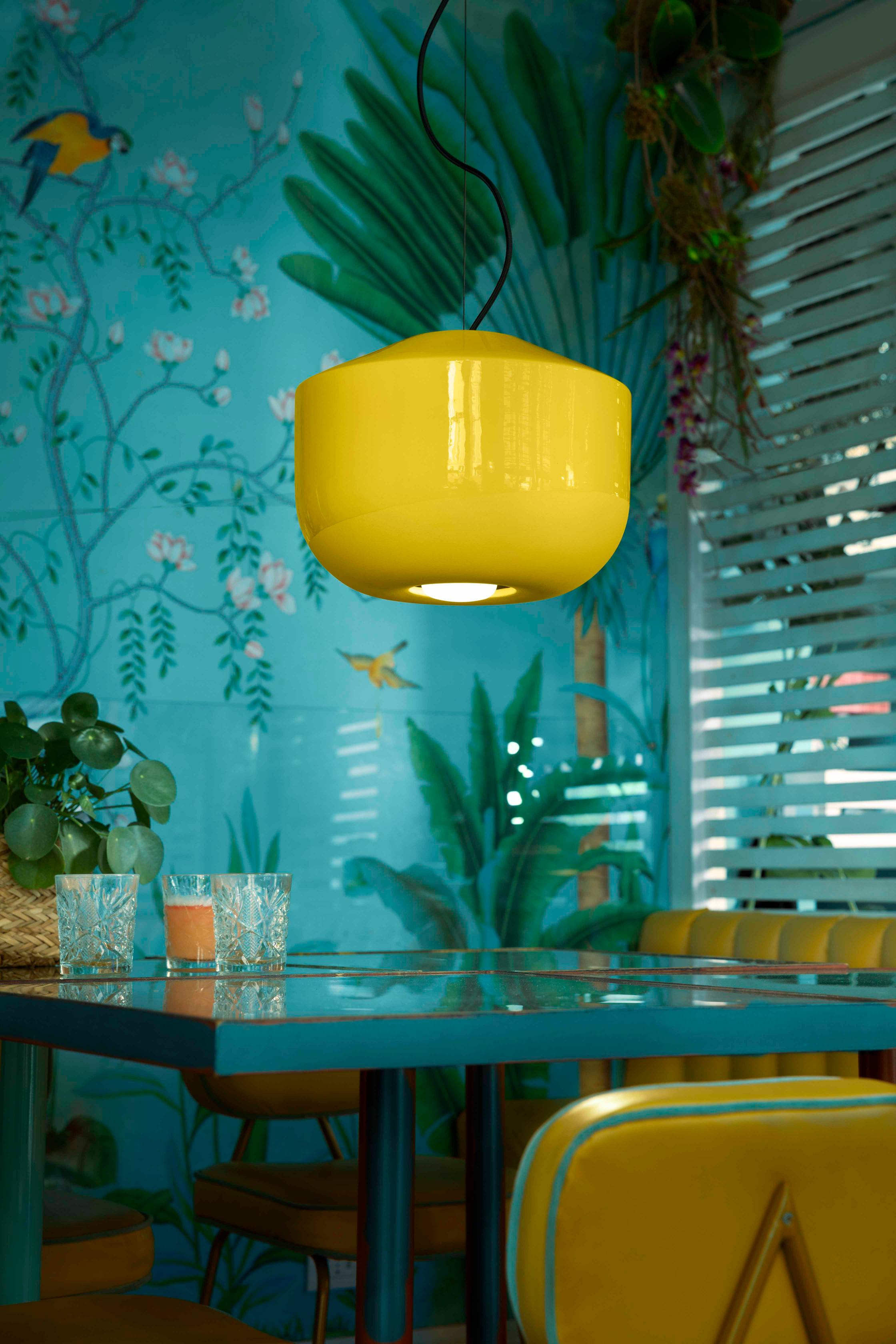 Lampa wisząca ceramiczna BELLOTA czarny
