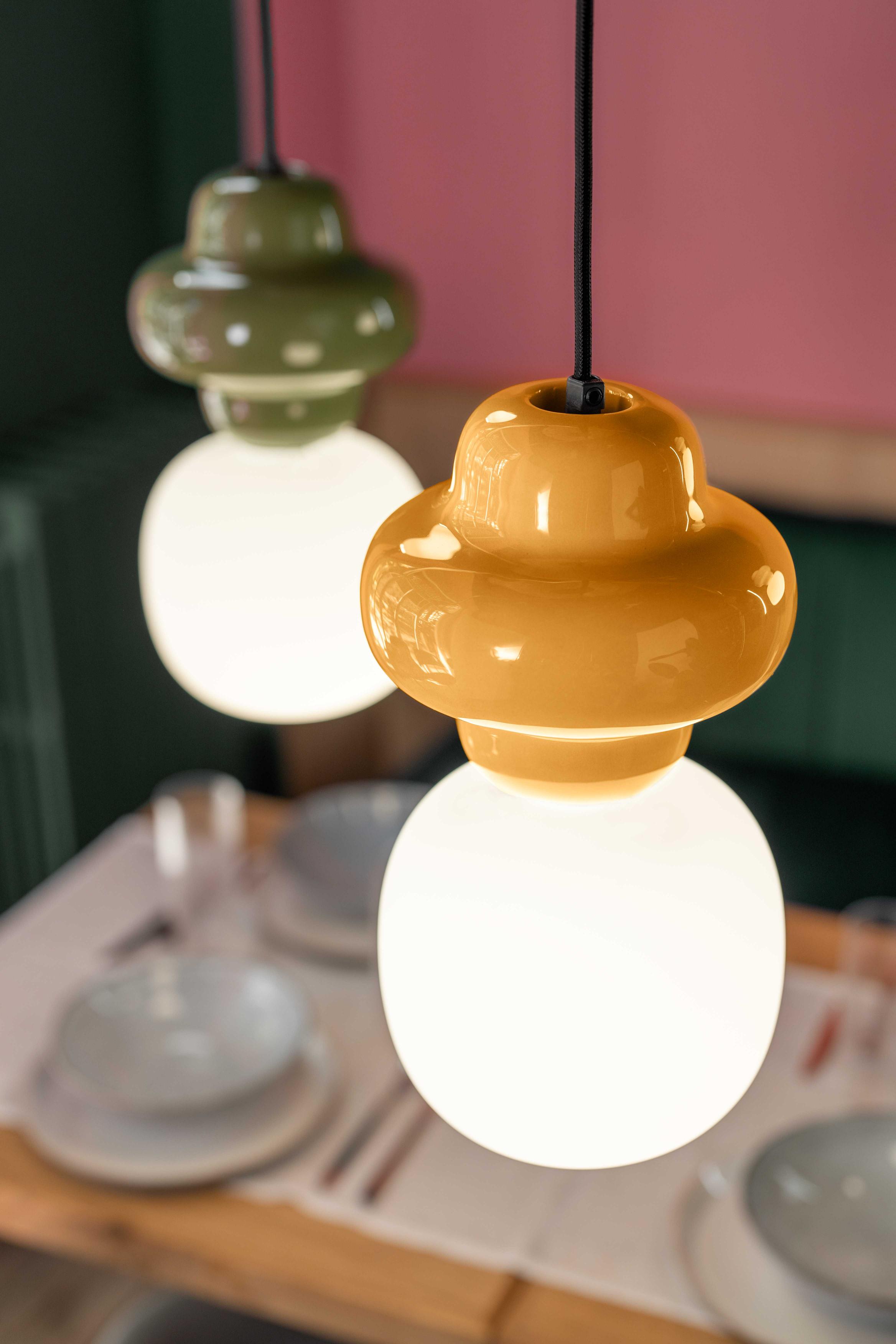 Lampa wisząca ceramiczna COPACABANA szałwiowy