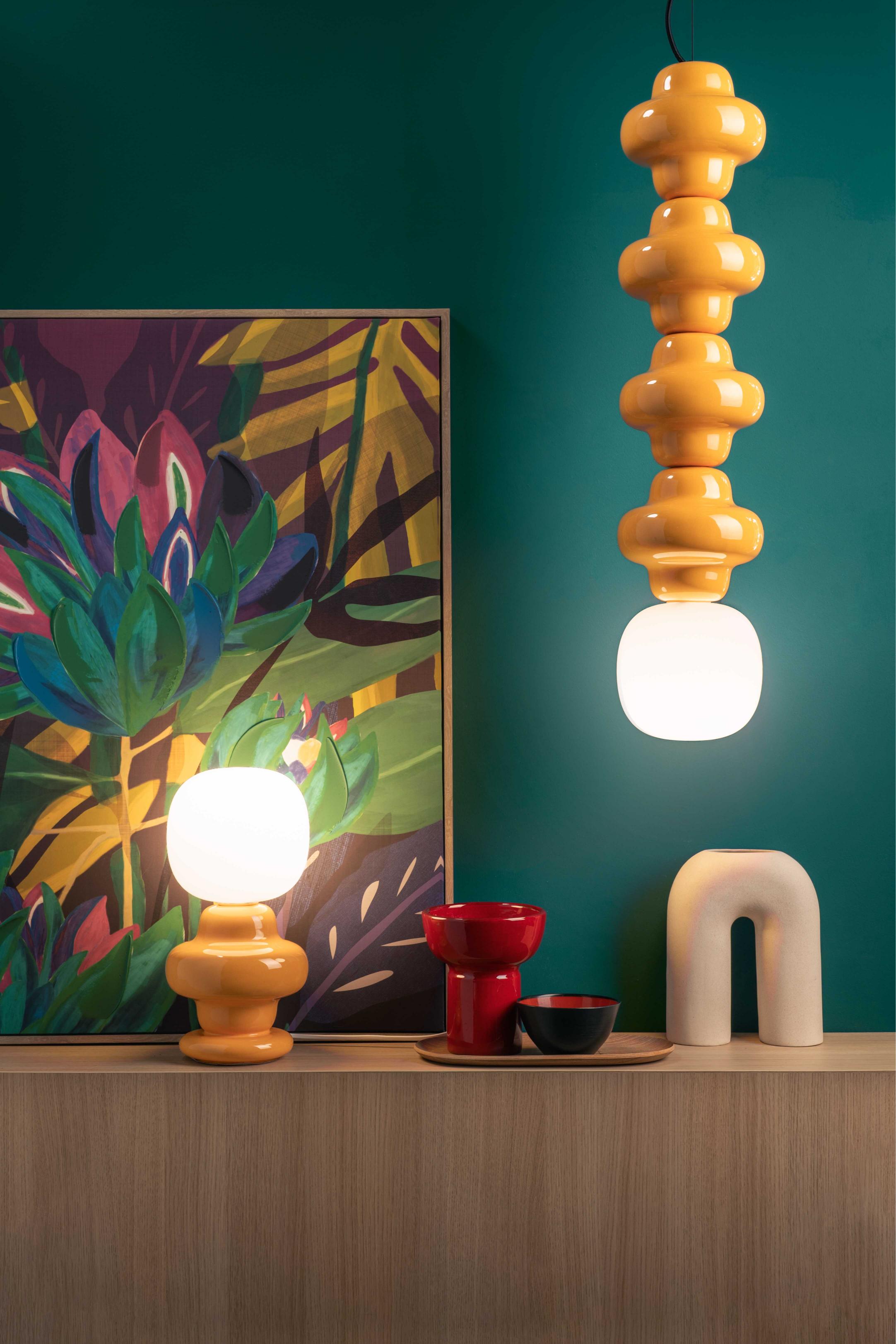 Lampa wisząca ceramiczna COPACABANA 4 kremowy